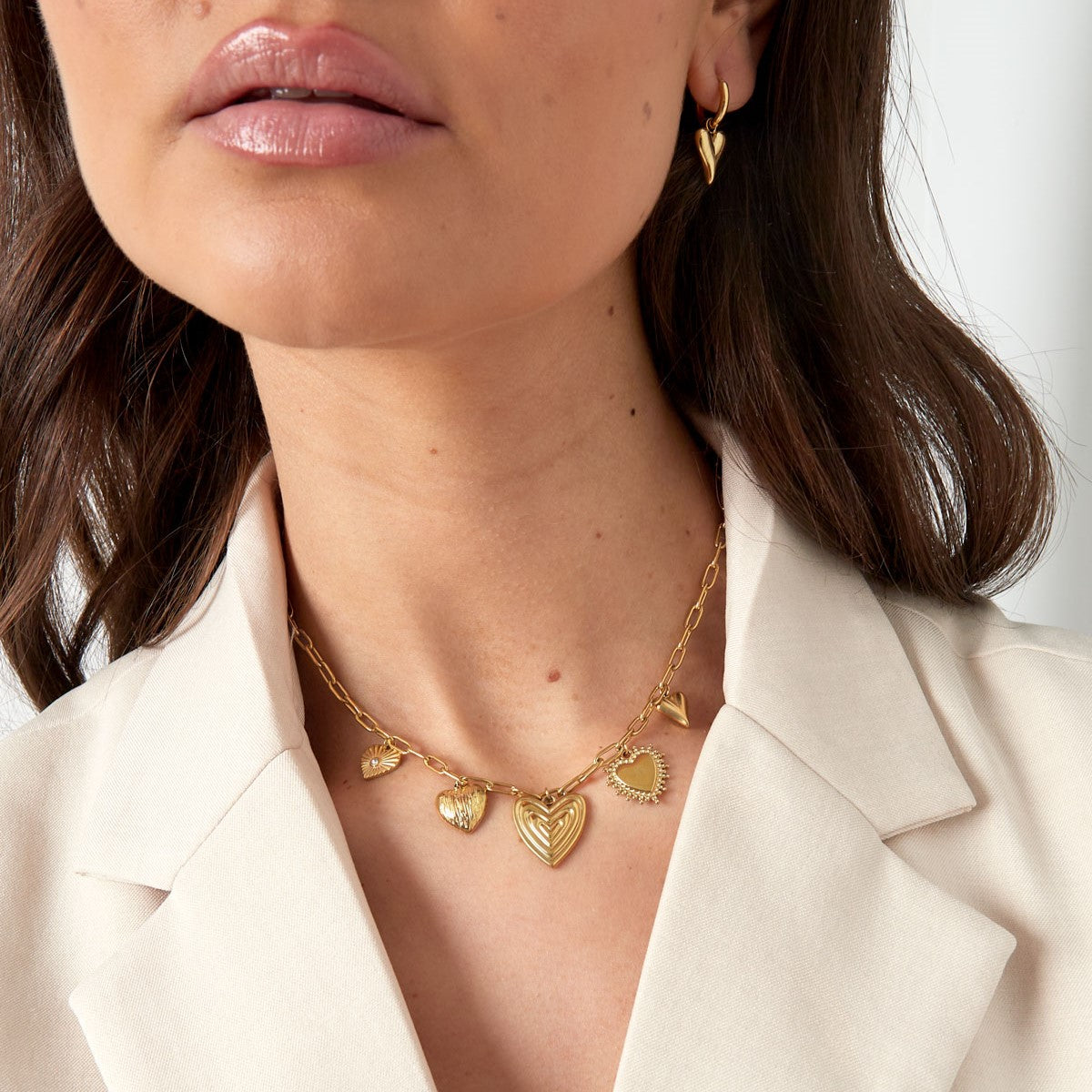 Bedel ketting hartjes