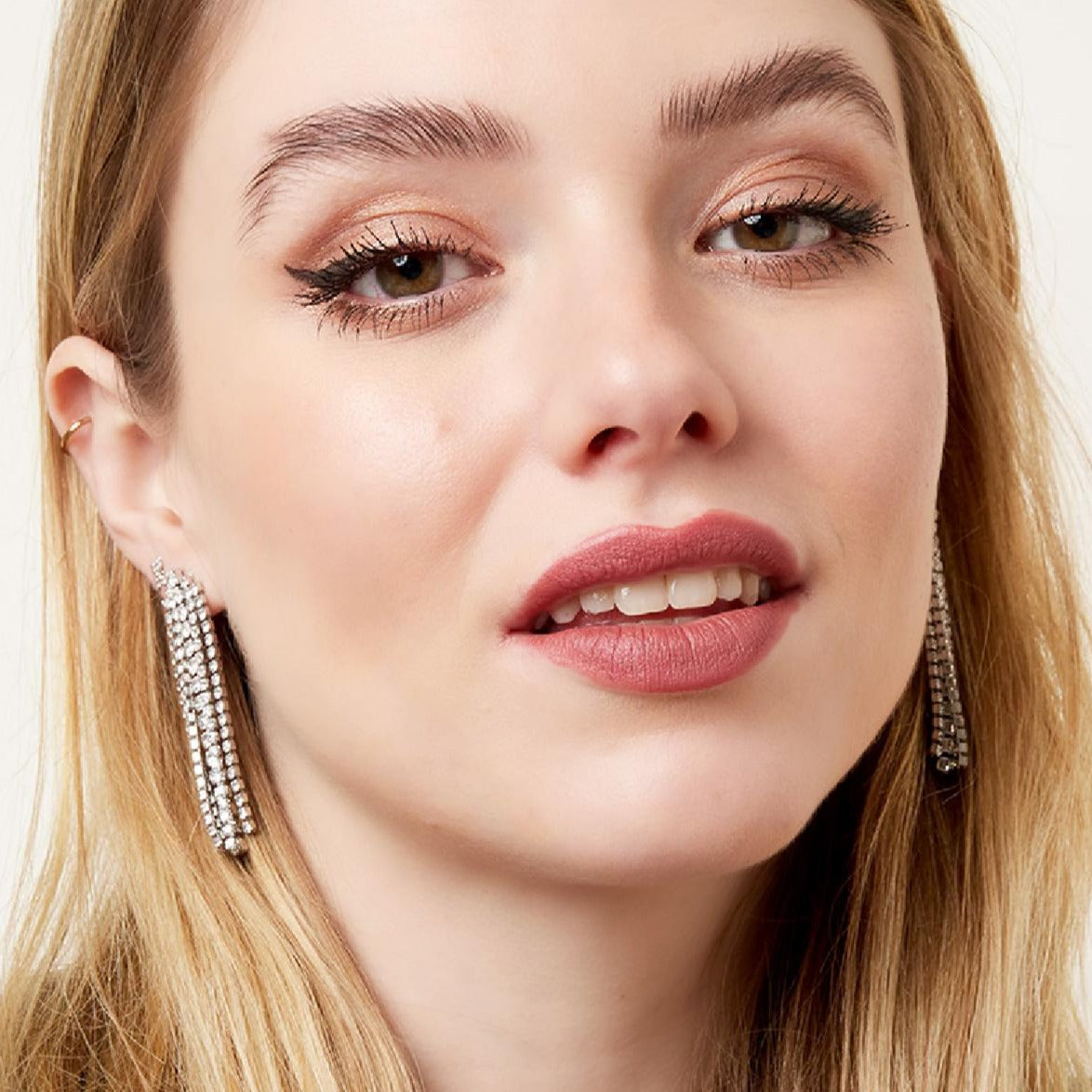 lange party strass statement oorbellen kerst