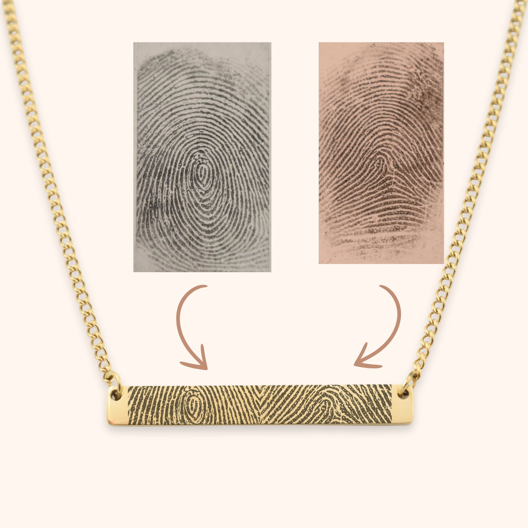 Bar ketting 2 vingerafdrukken