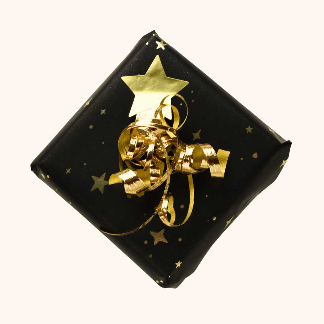 Cadeauverpakking kerst zwart