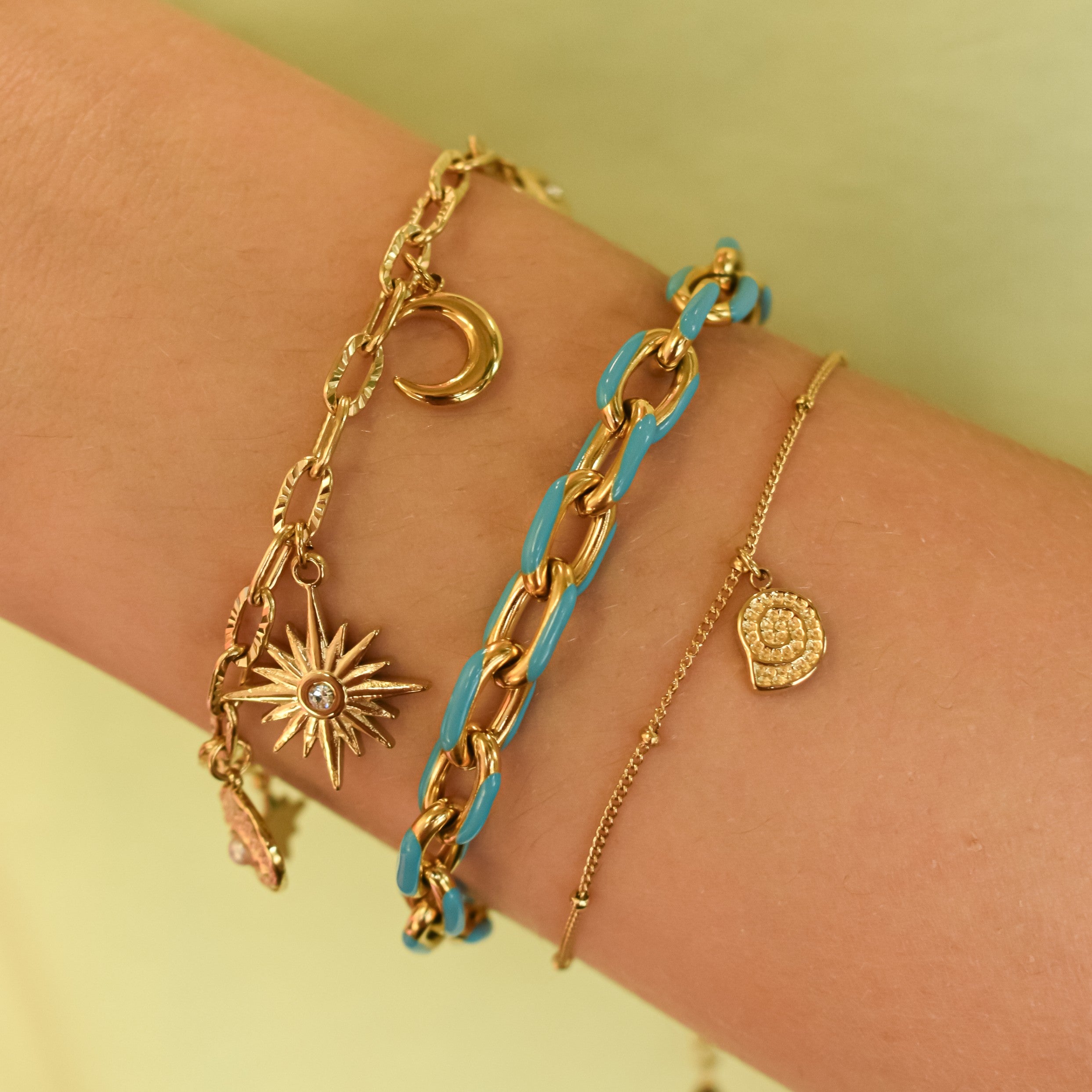 Schakelarmband blauw