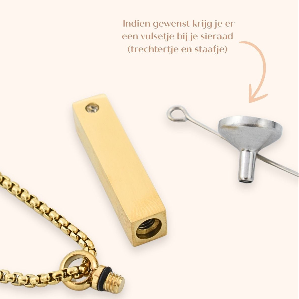 As ketting staafje