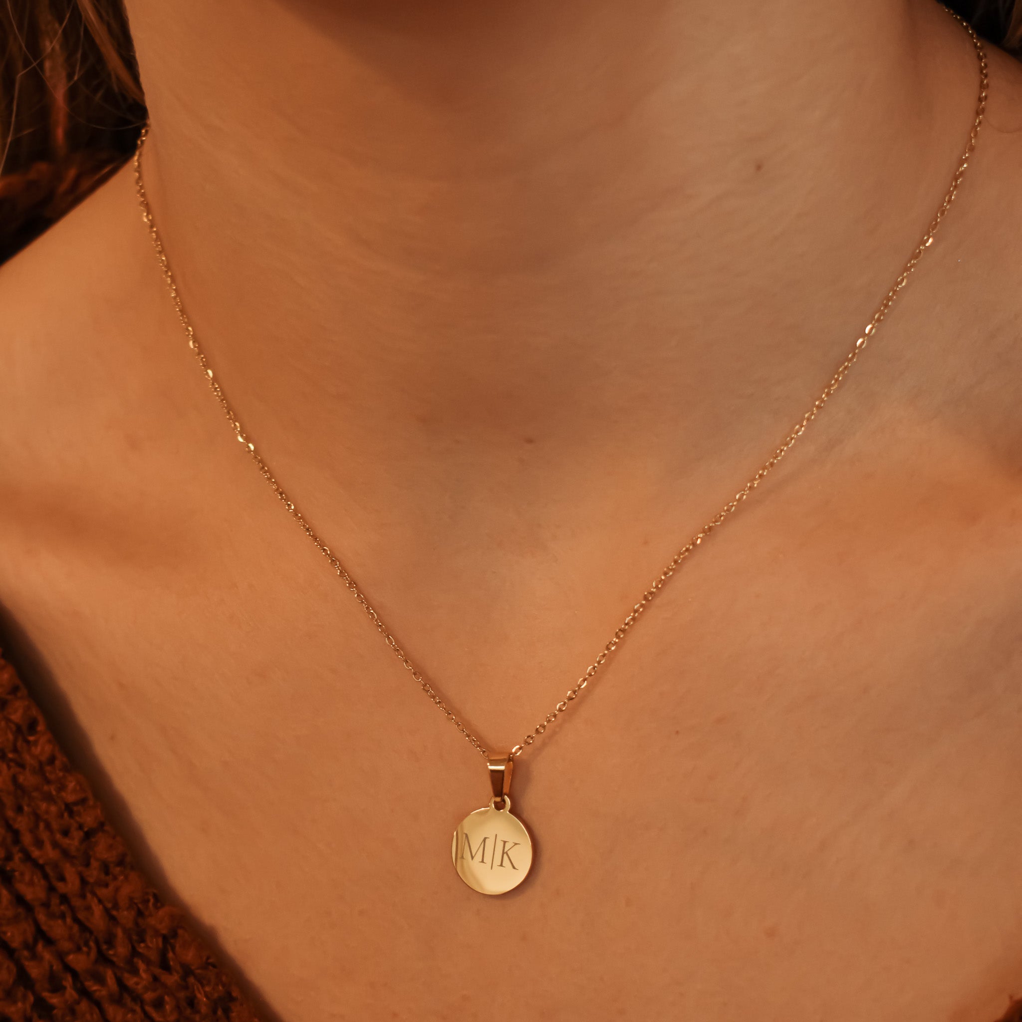 Gegraveerde ketting met 2 letters