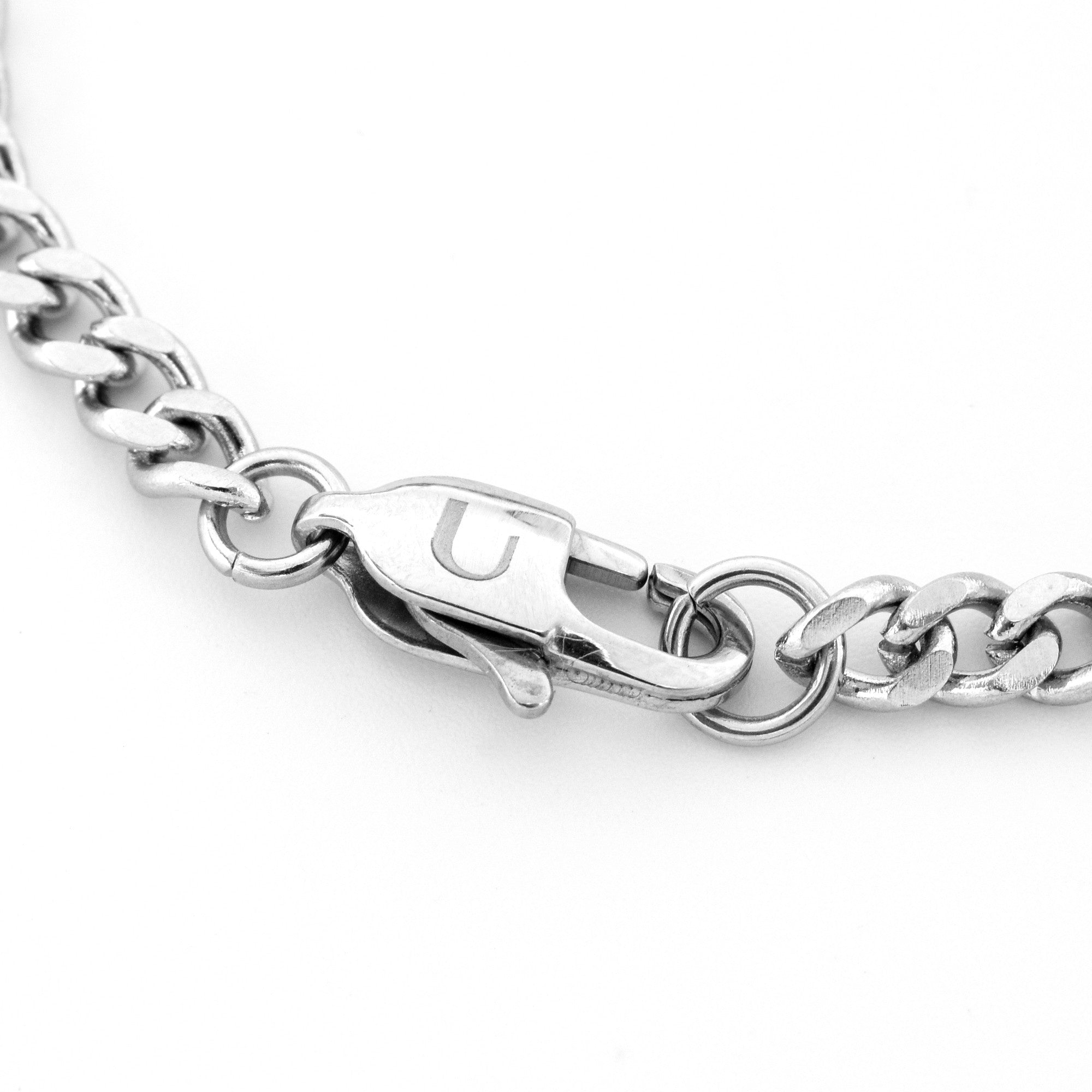 heren fijne schakel armband zilver stainless steel