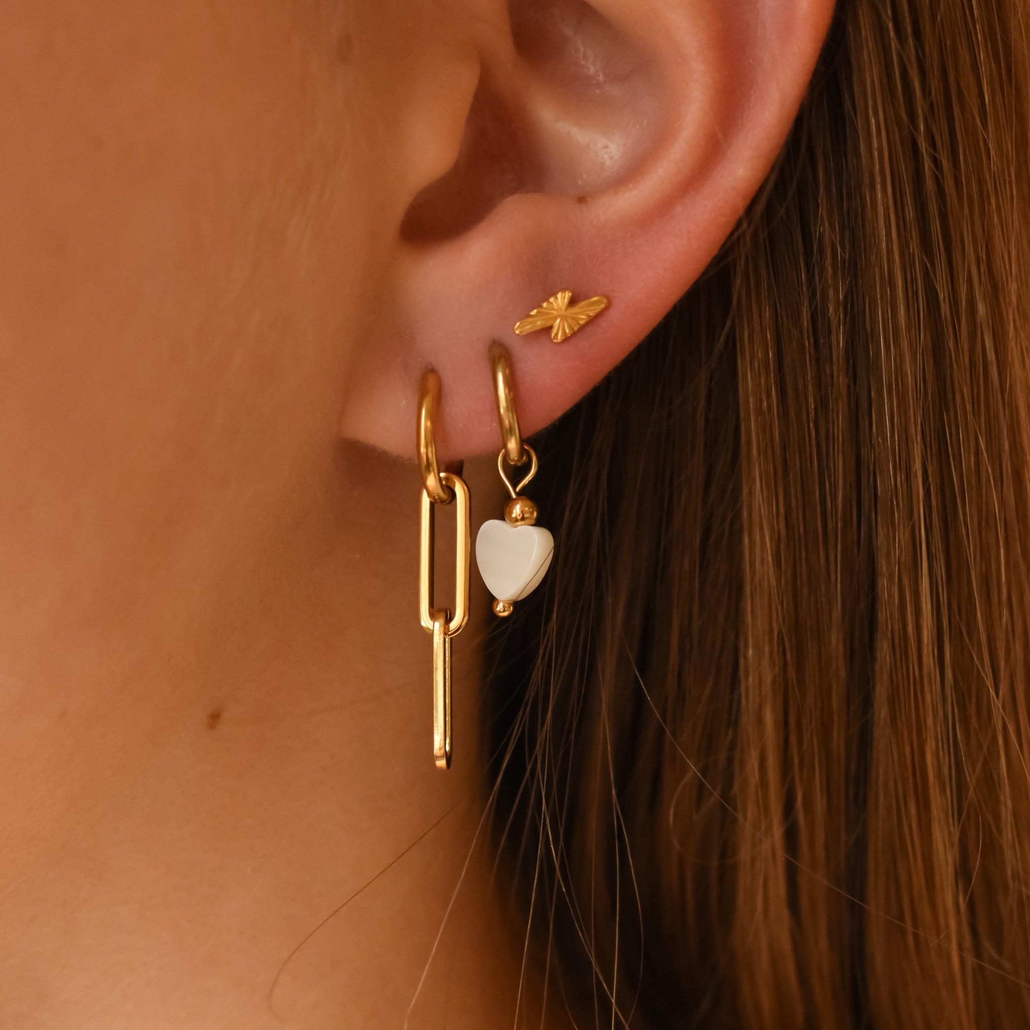 Oorringen ketting