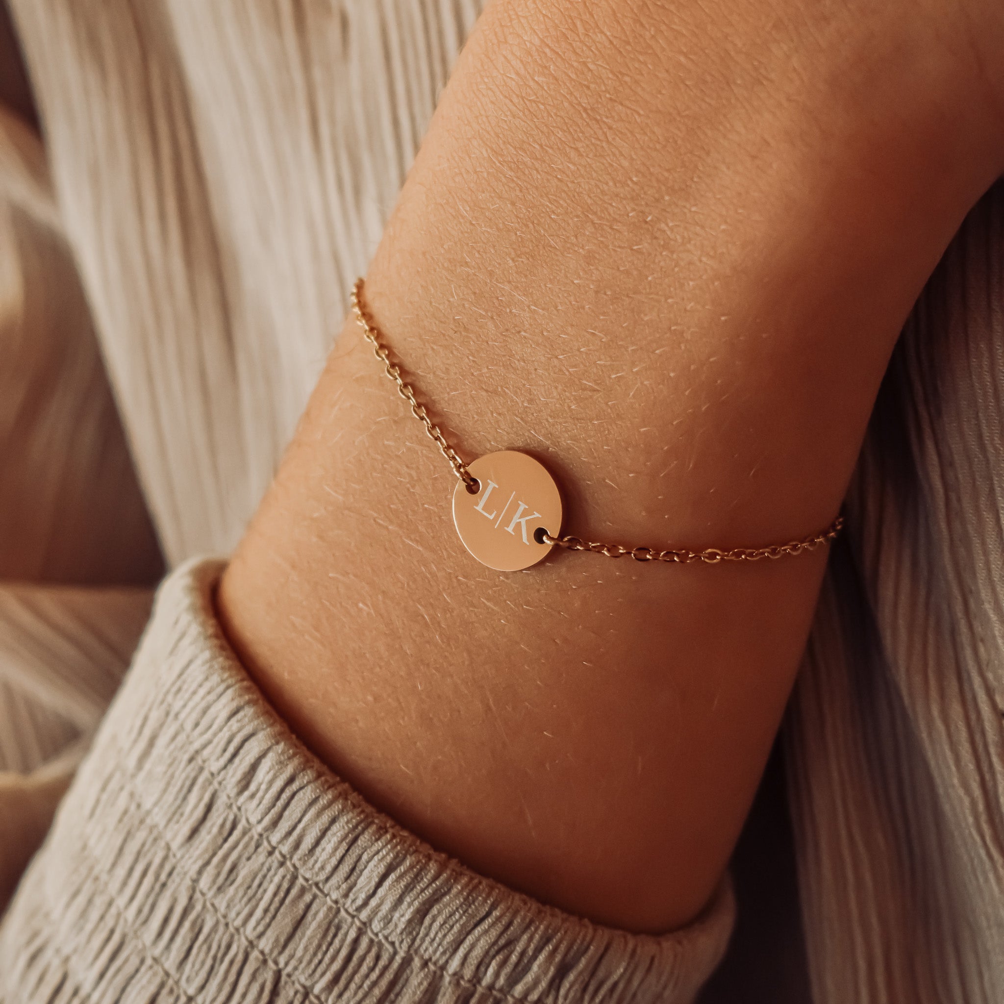 Munt armband 4 initialen