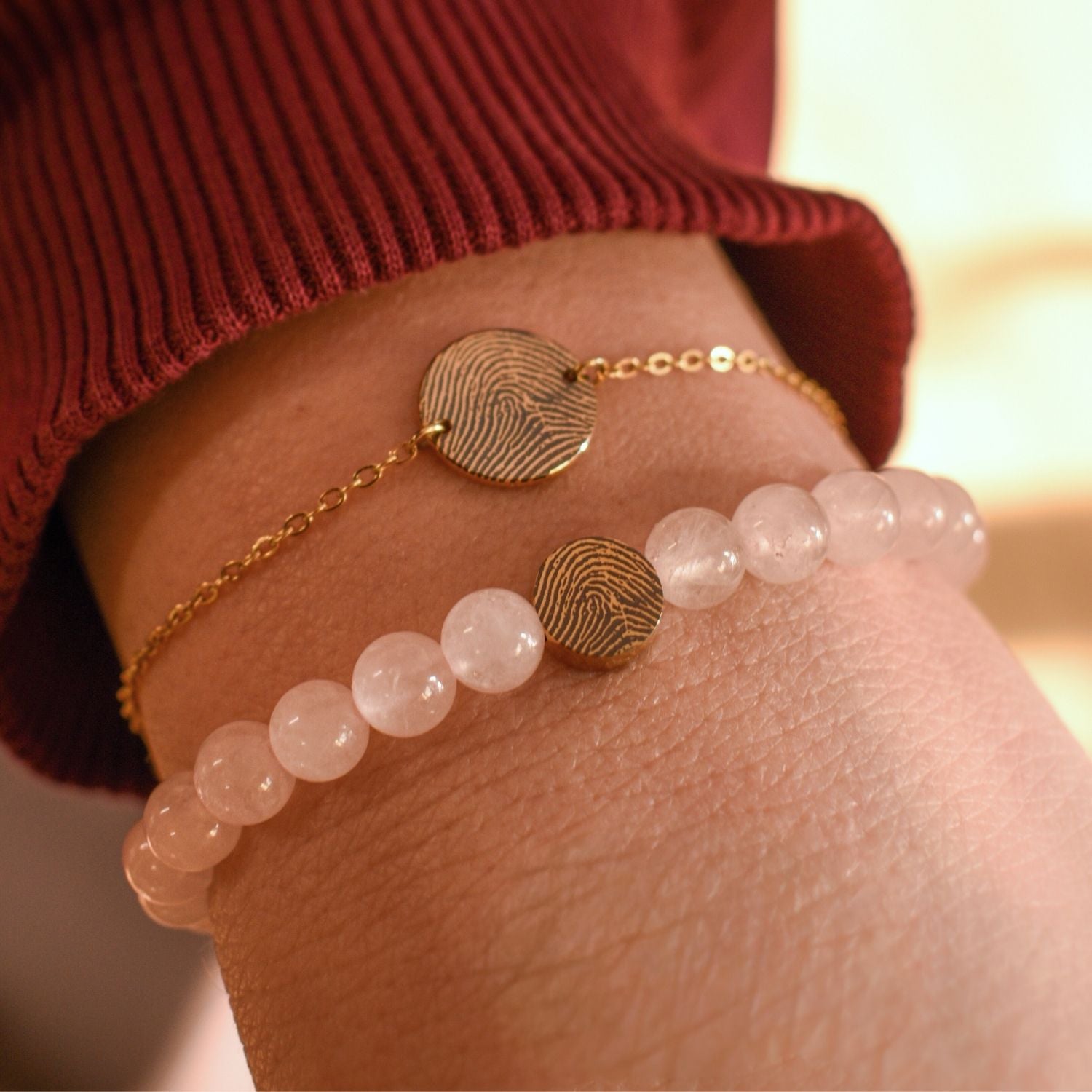 Kralenarmband dames vingerafdruk