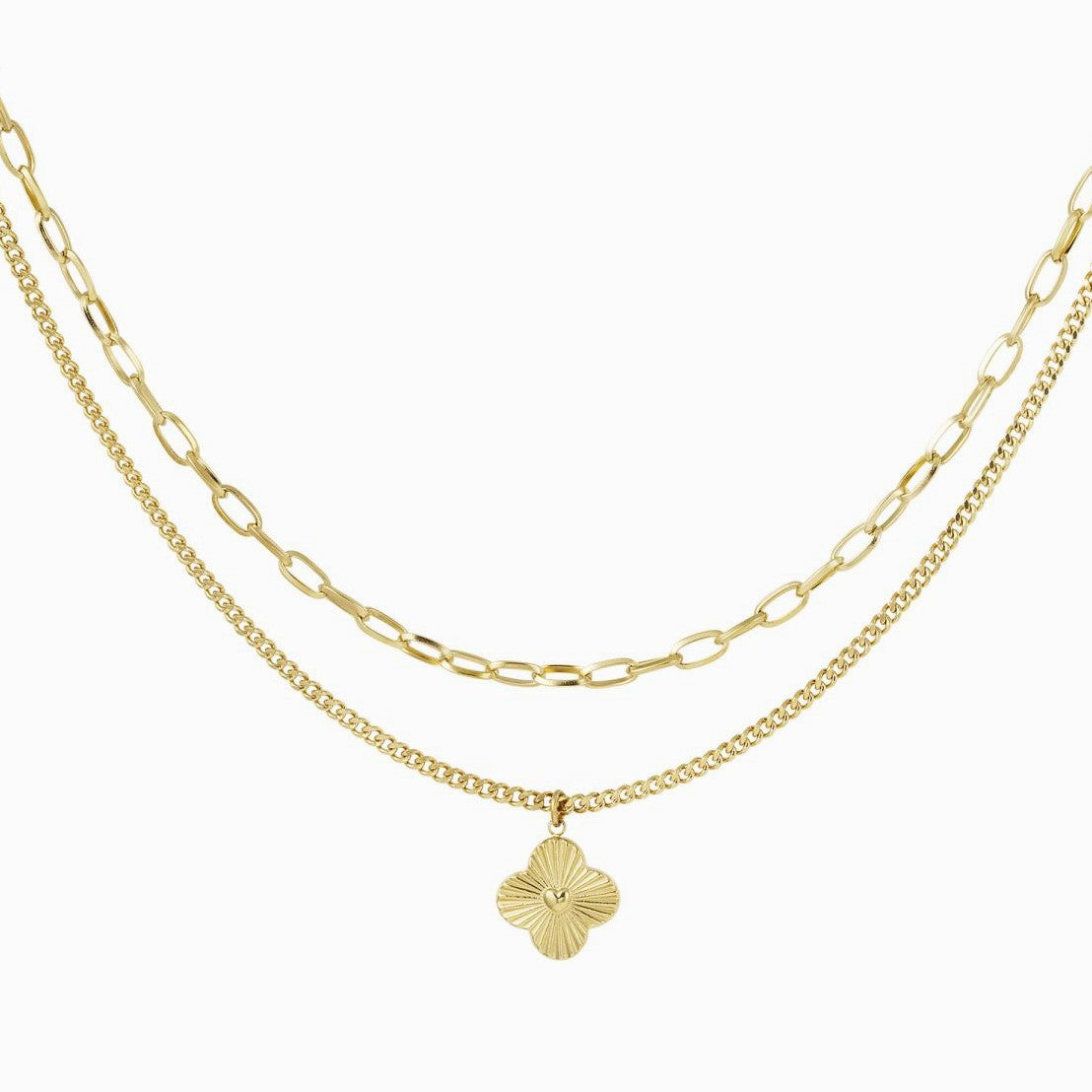 Dubbele ketting bloem
