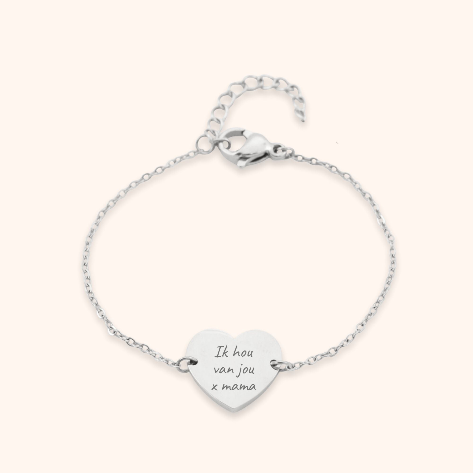 Kinderarmbandje naam hart