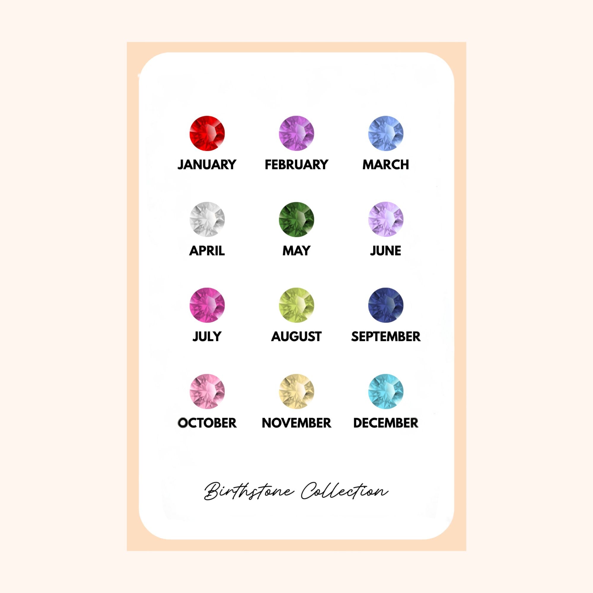 Geboortestenen kleuren maand