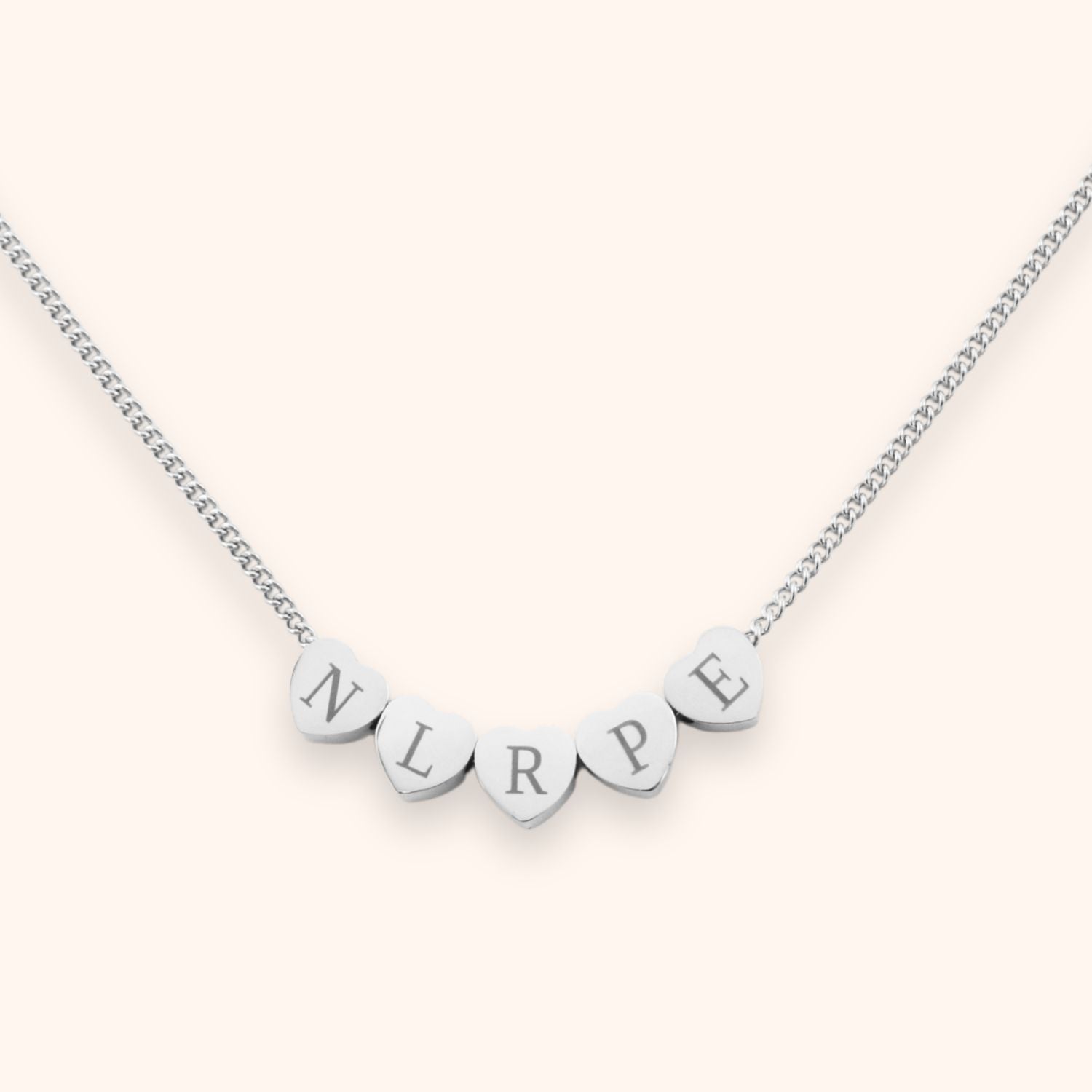Hart ketting | 5 initialen