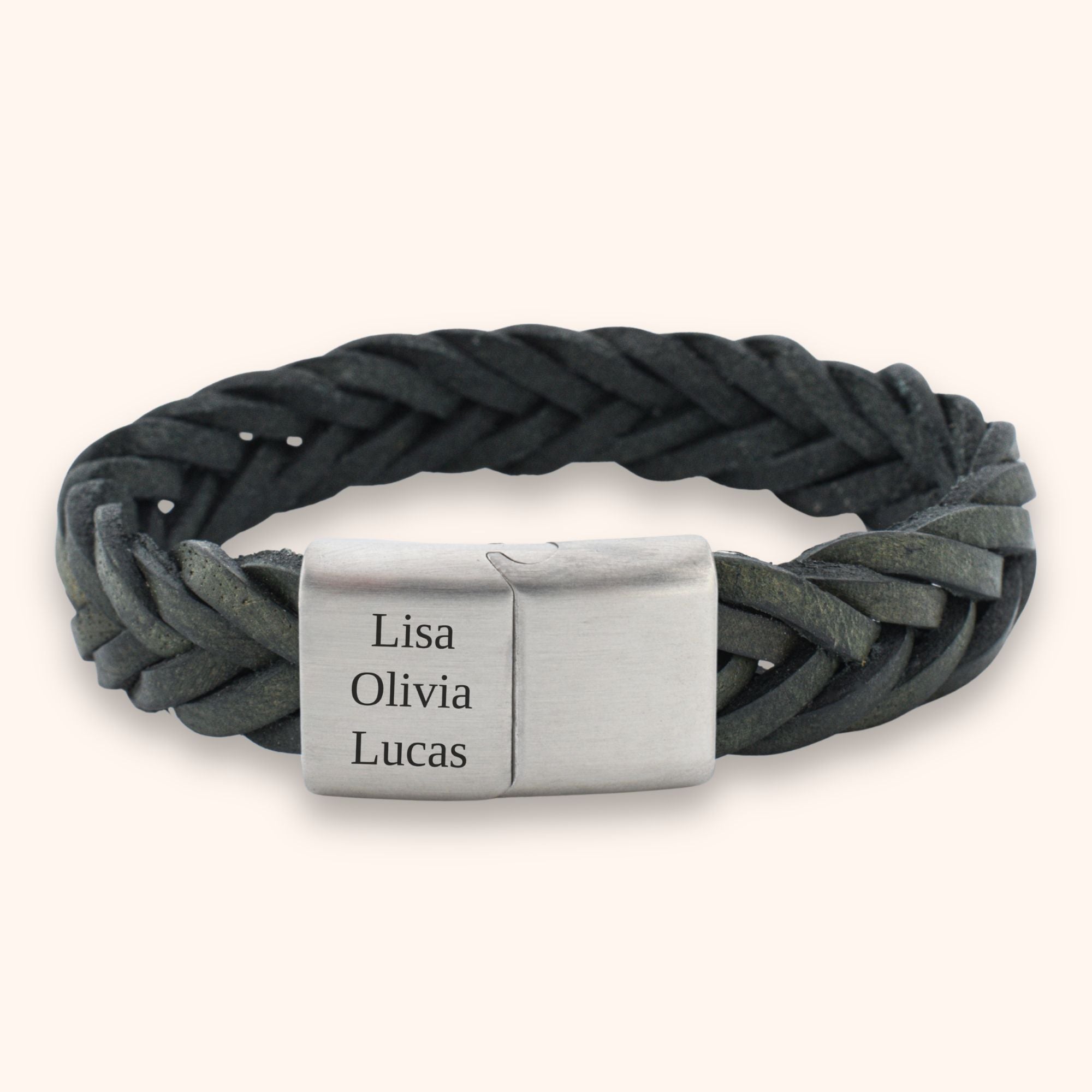Leren armband heren namen