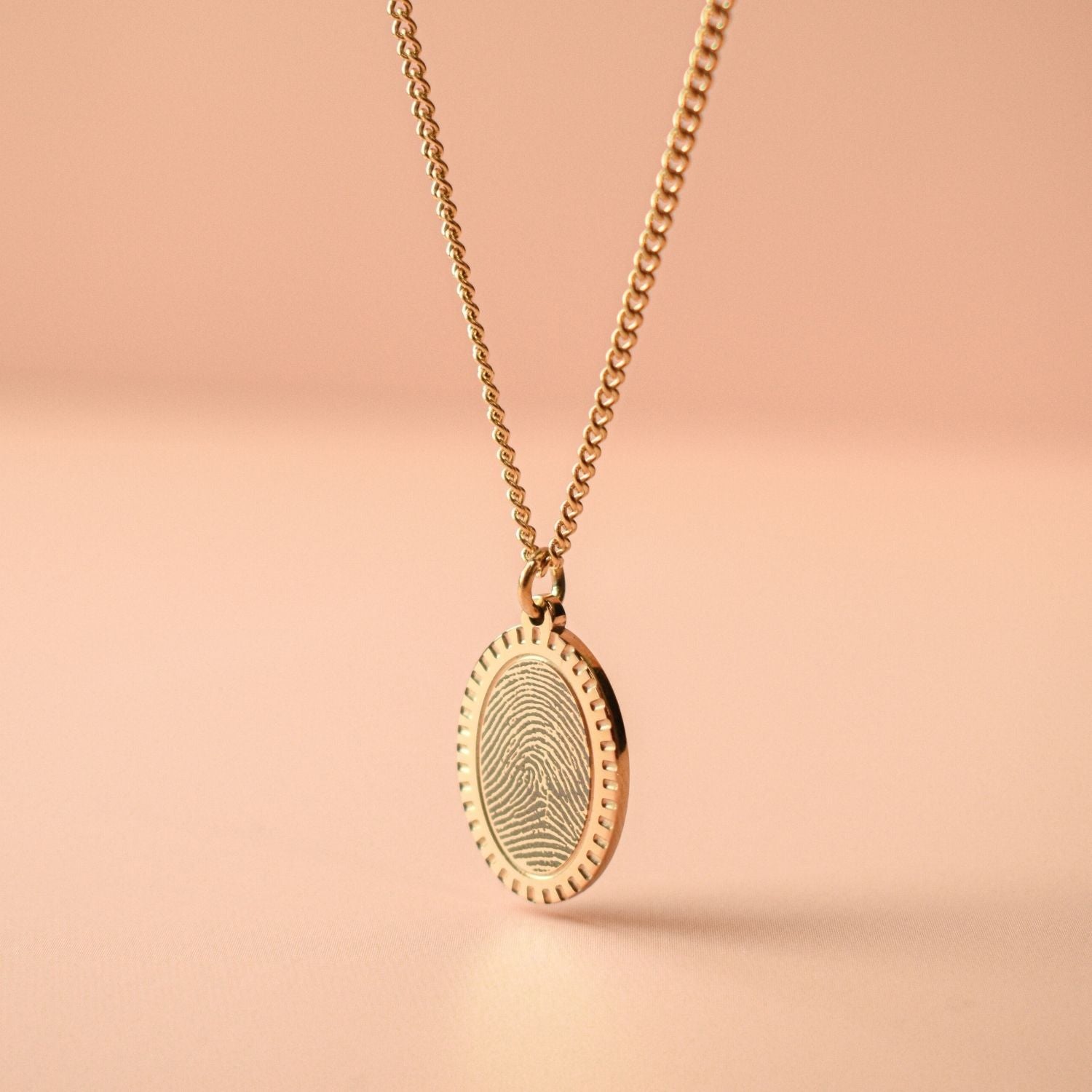 Ovale ketting vingerafdruk