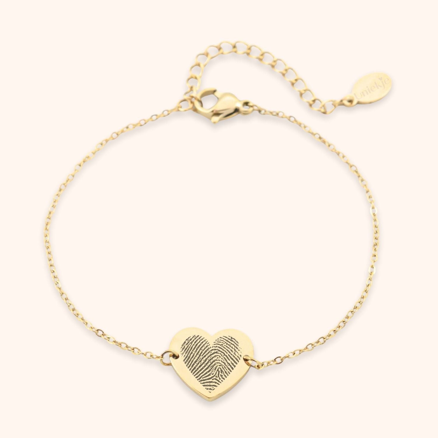 Hart armband vingerafdruk