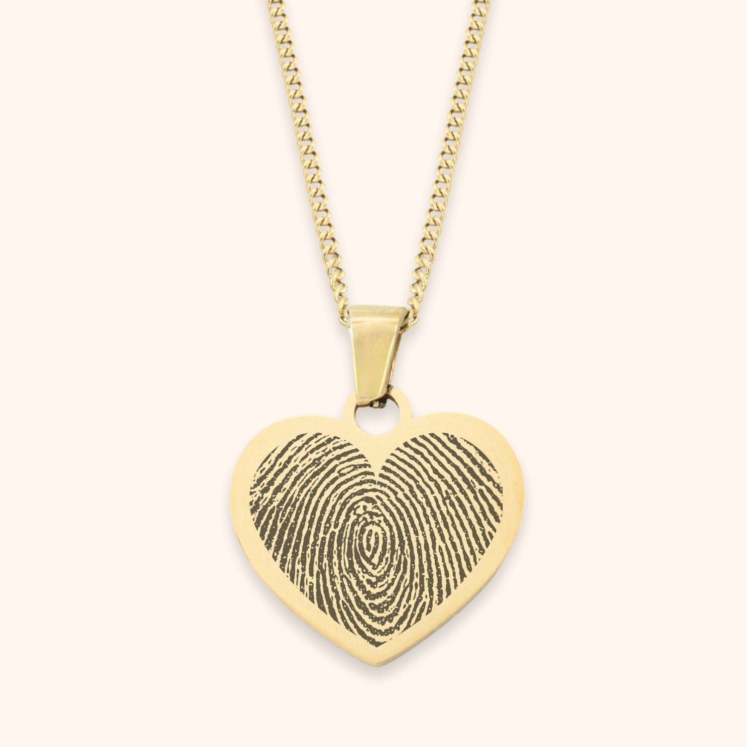 Hart ketting vingerafdruk