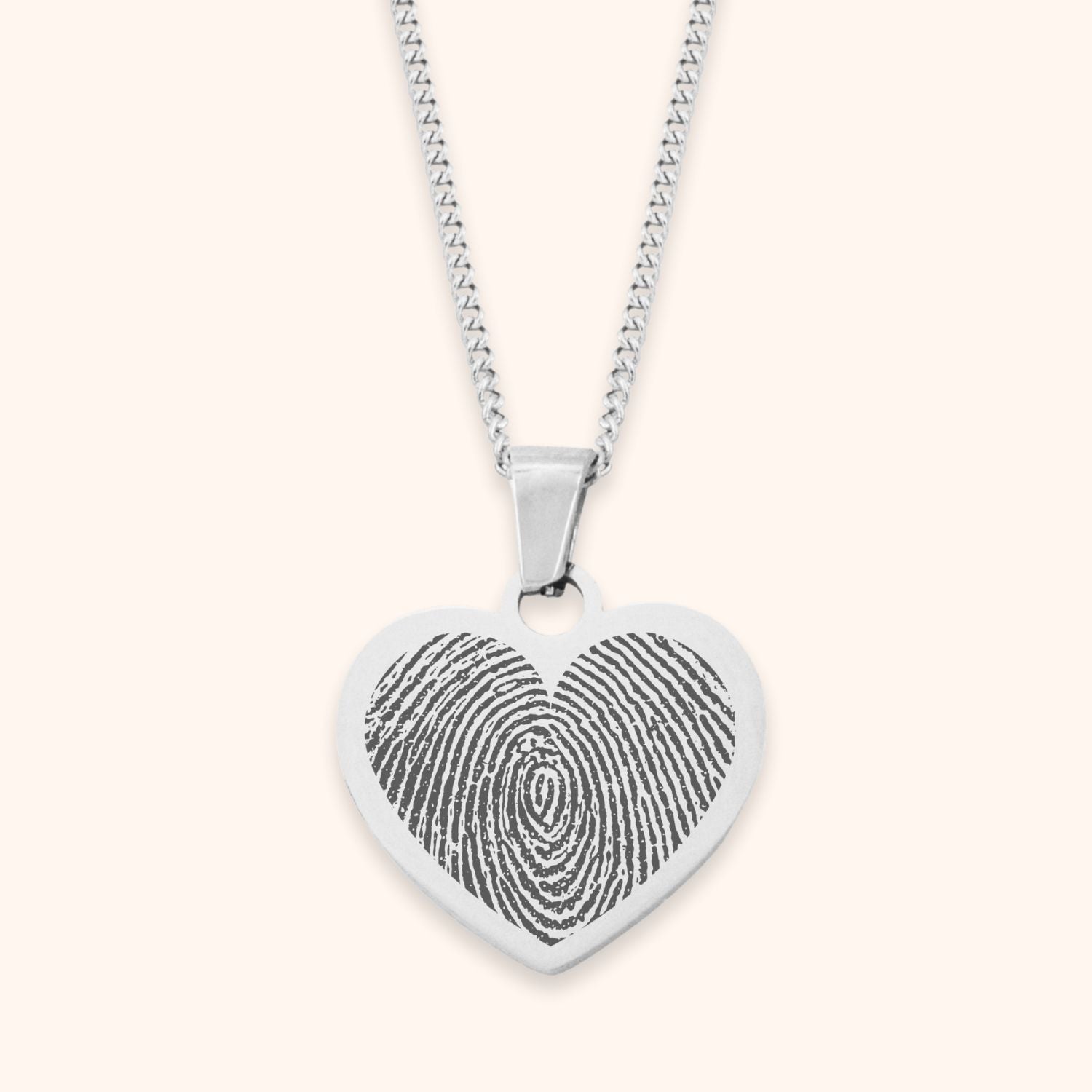 Hart ketting vingerafdruk