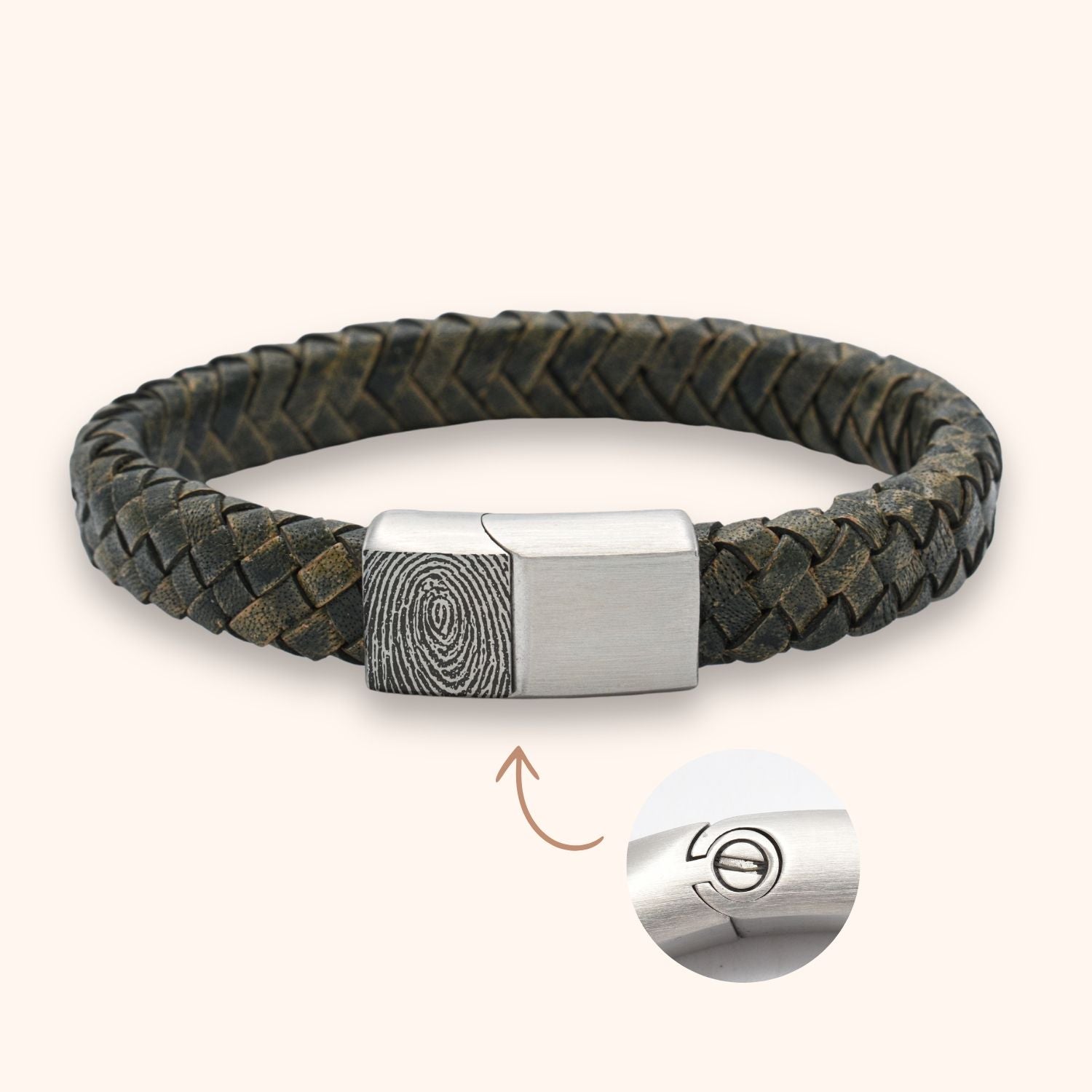 As armband heren leer 12 mm