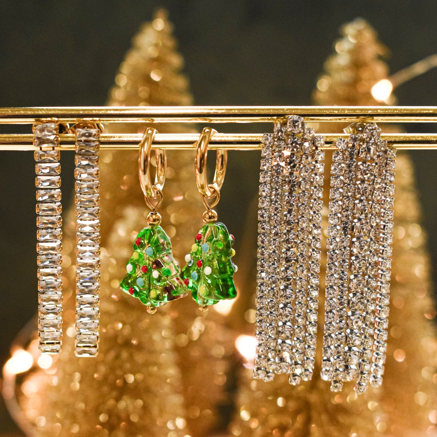 Kerst oorbellen stainless steel