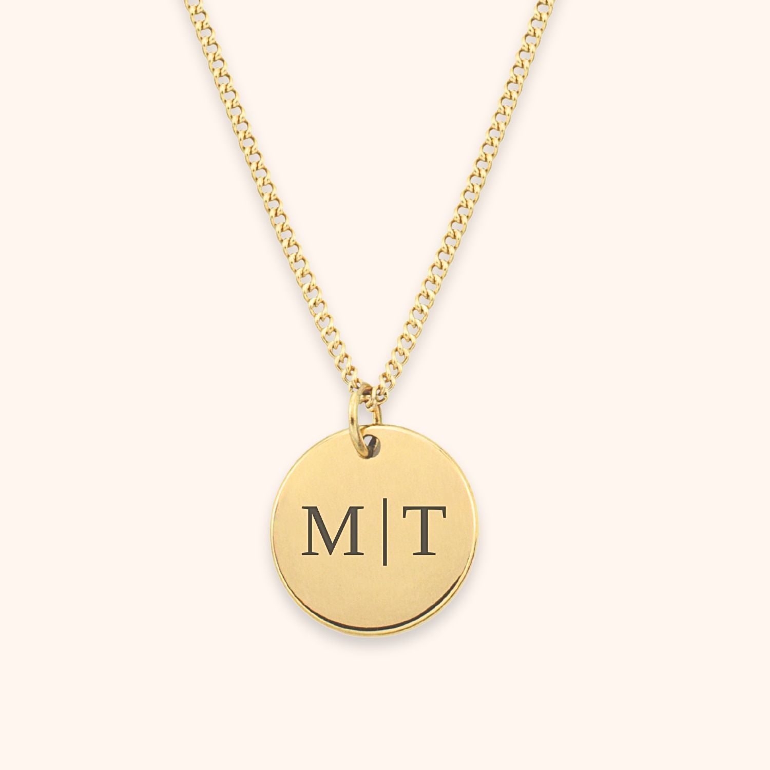 Ketting munt 2 initialen