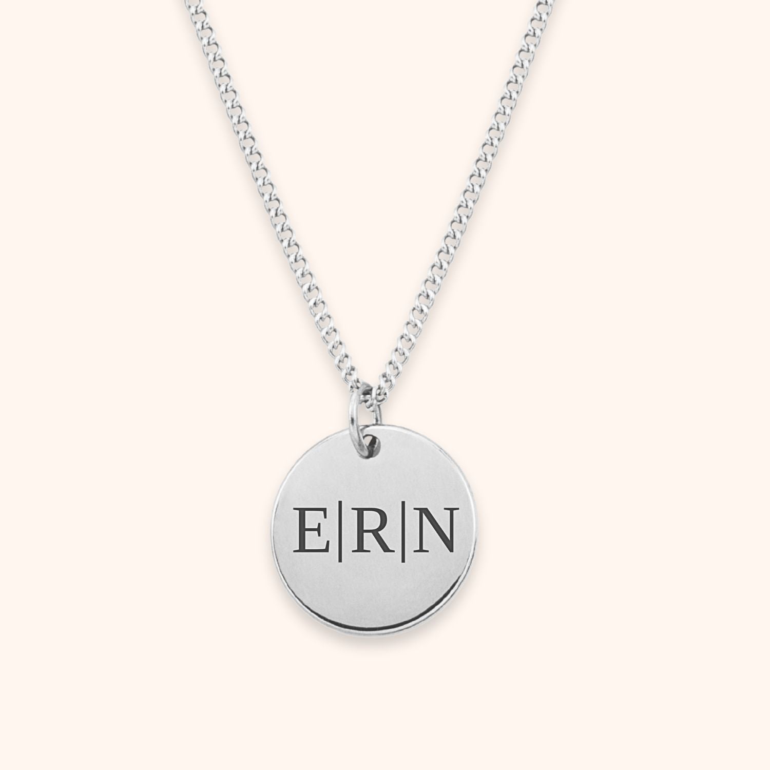 Ketting munt 3 initialen
