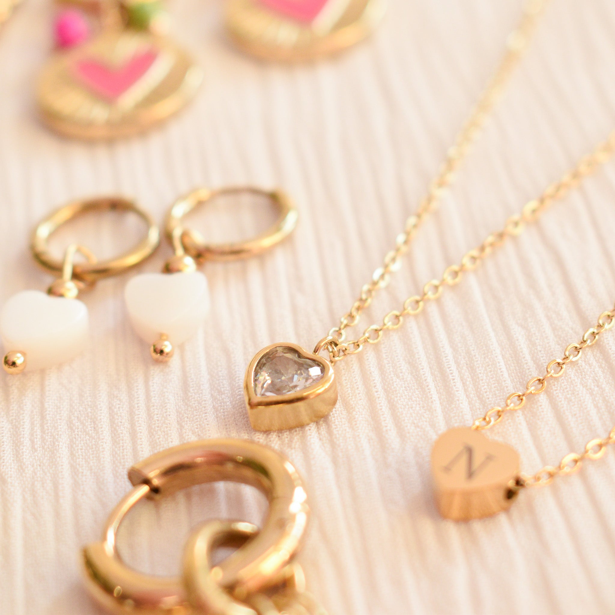 Hart ketting dames goud