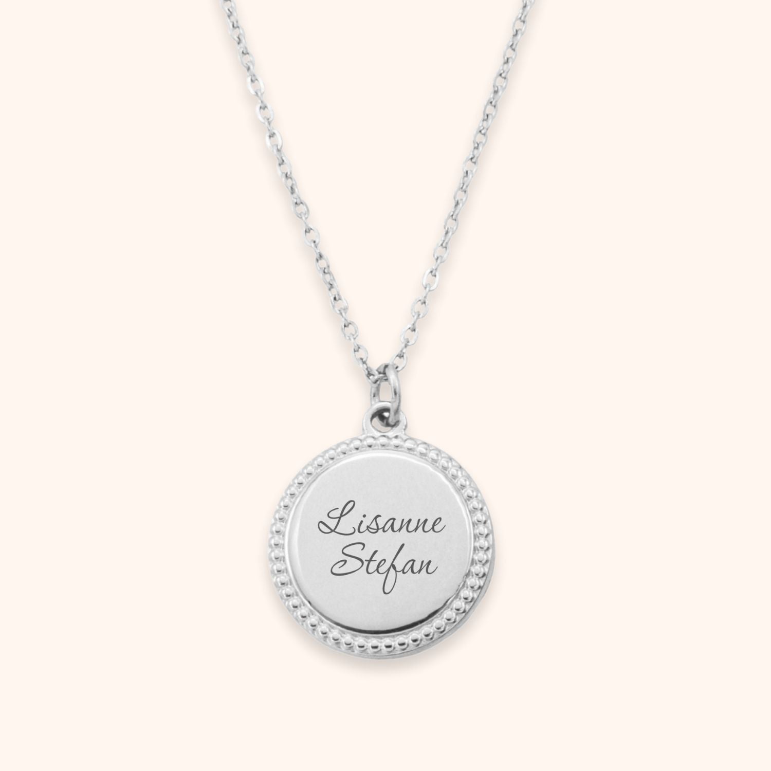 Gepersonaliseerde naam ketting dames zilver rvs
