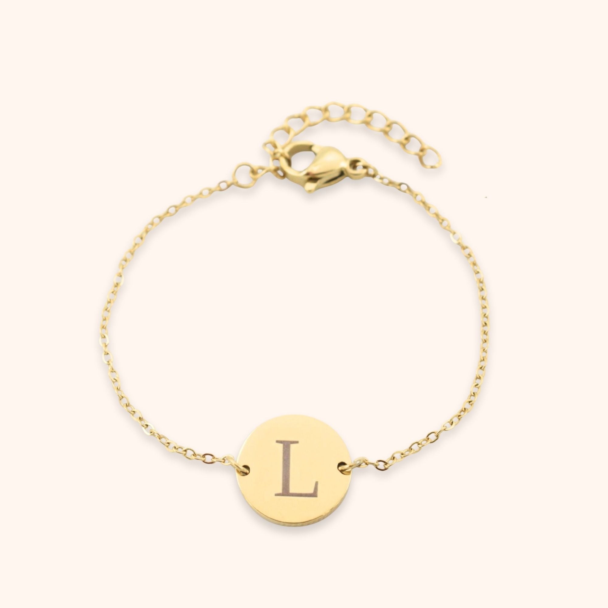Kinderarmbandje munt initialen