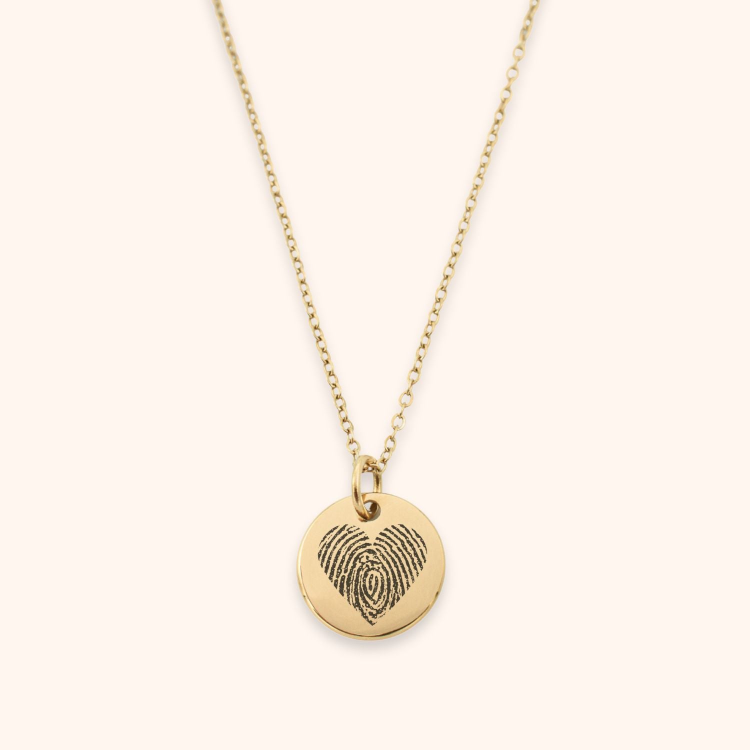 Ketting vingerafdruk hart kleine hanger