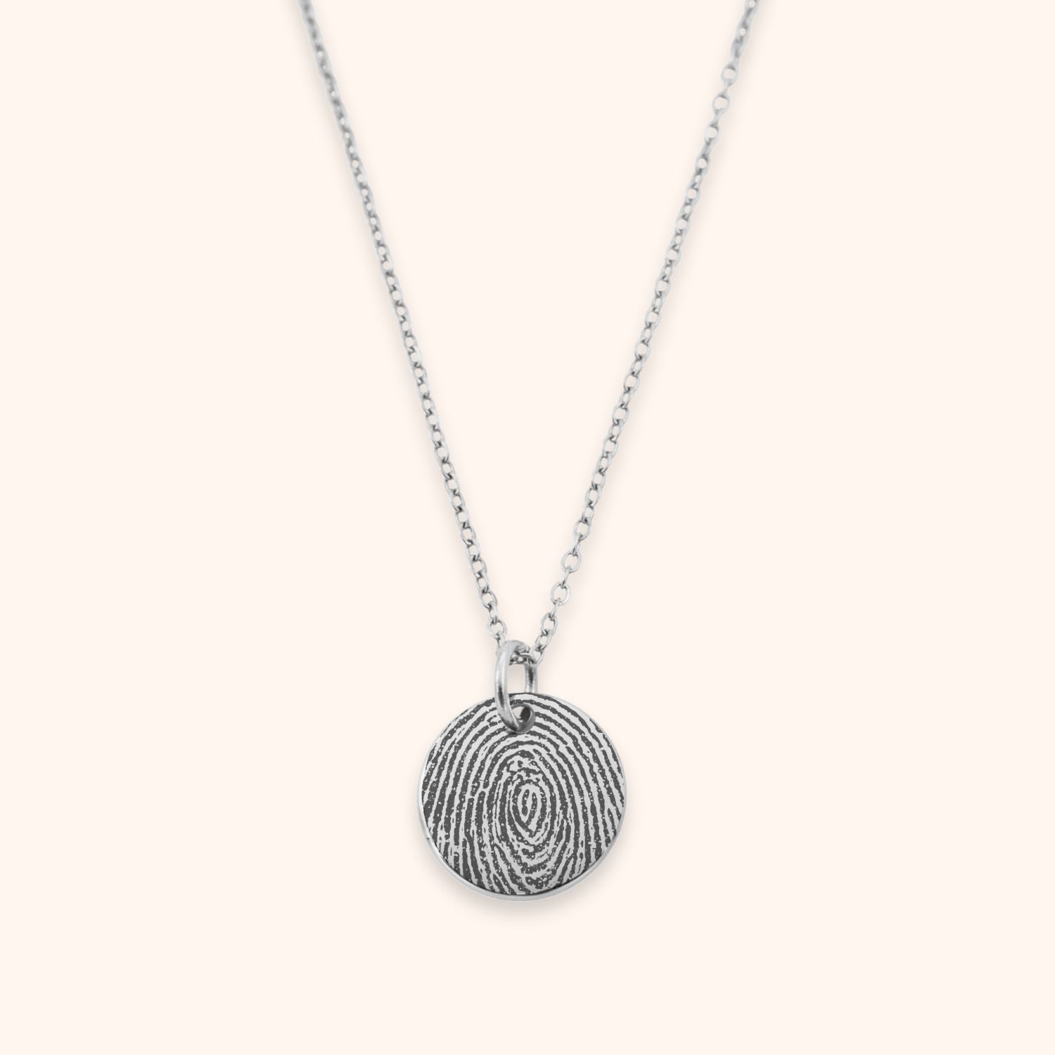 Ketting vingerafdruk kleine hanger