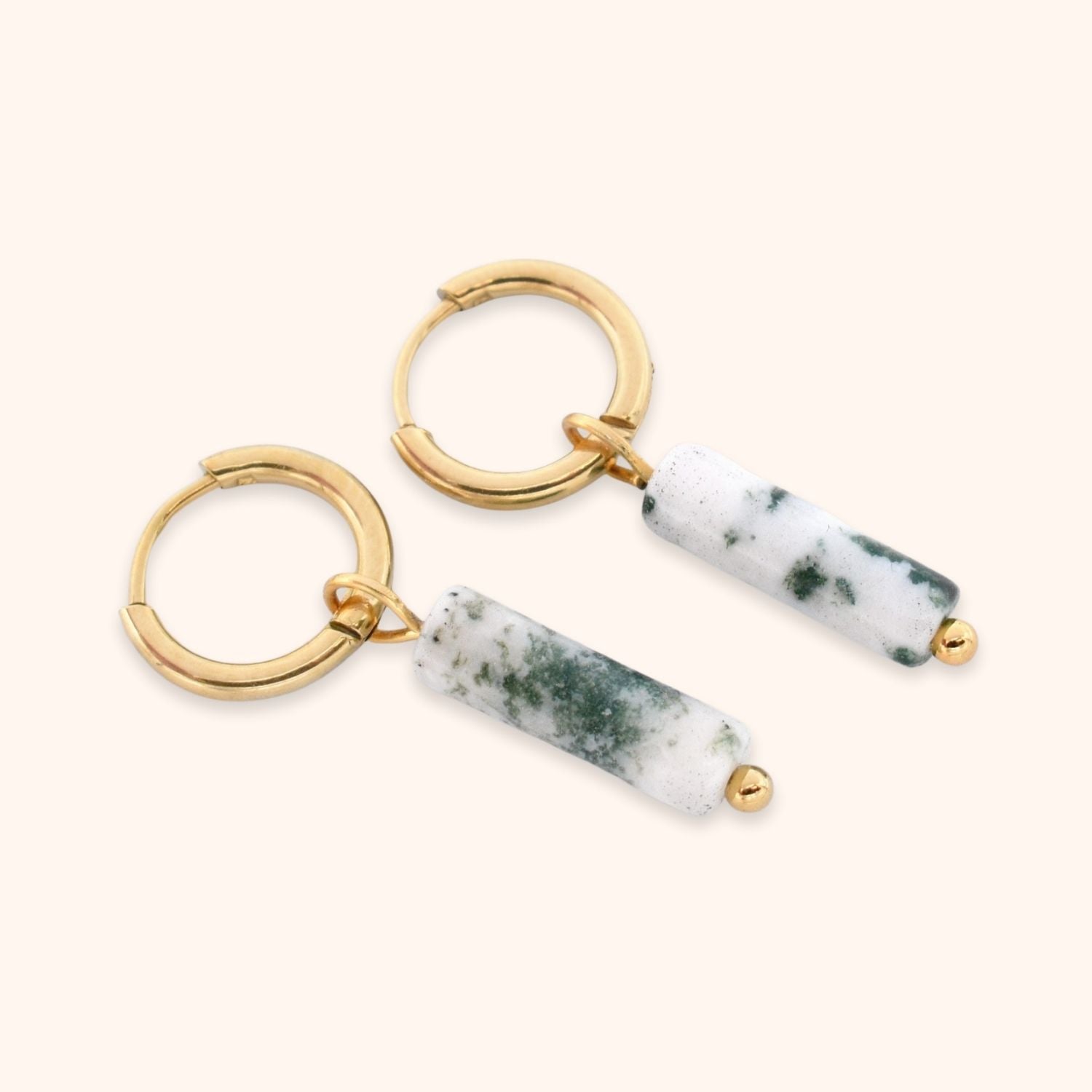 Hoops-mosagaat-kraal-goud-stainless-steel