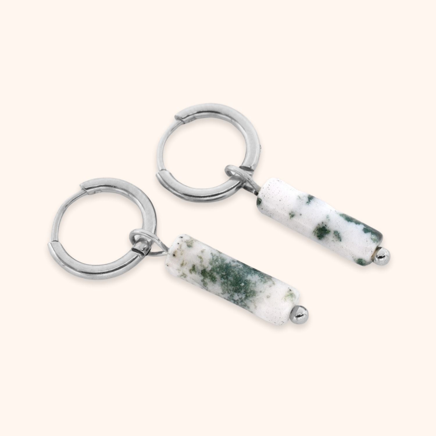 Hoops-mosagaat-kraal-zilver-stainless-steel