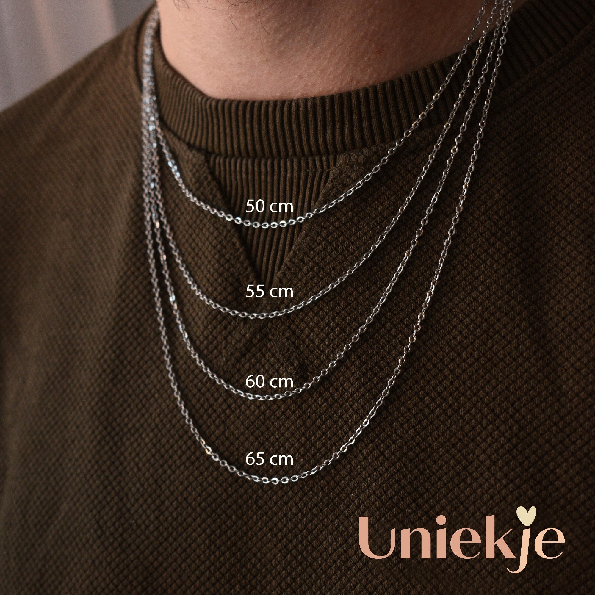 Lengte kettingen heren uniekje