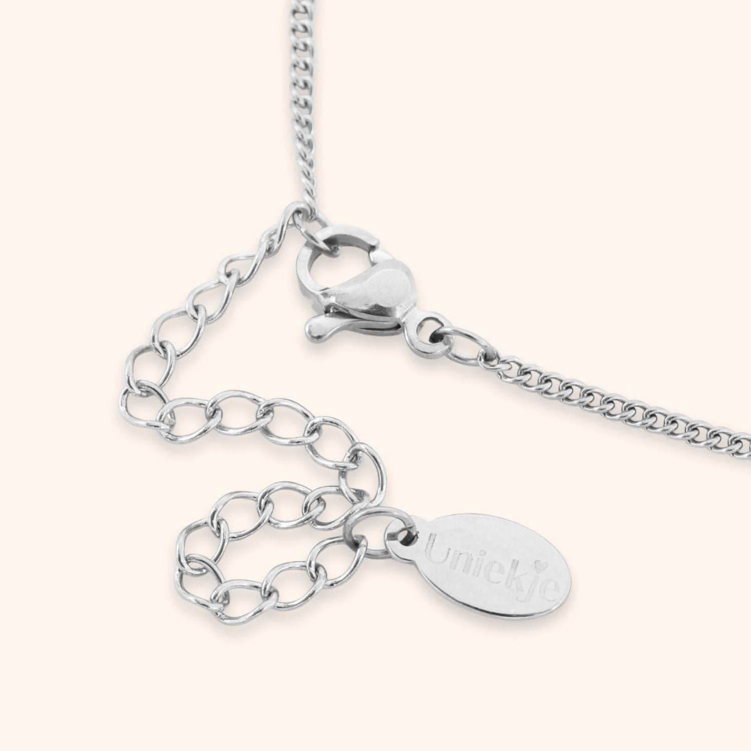 Logo bedel sieraden uniekje stainless steel