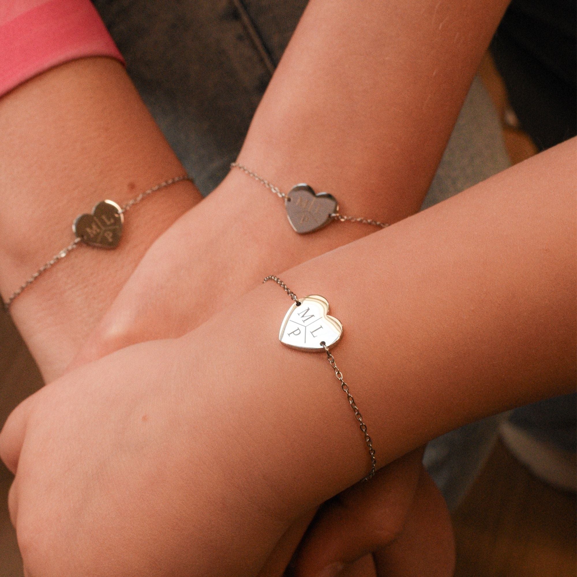 Dames armband hart initialen