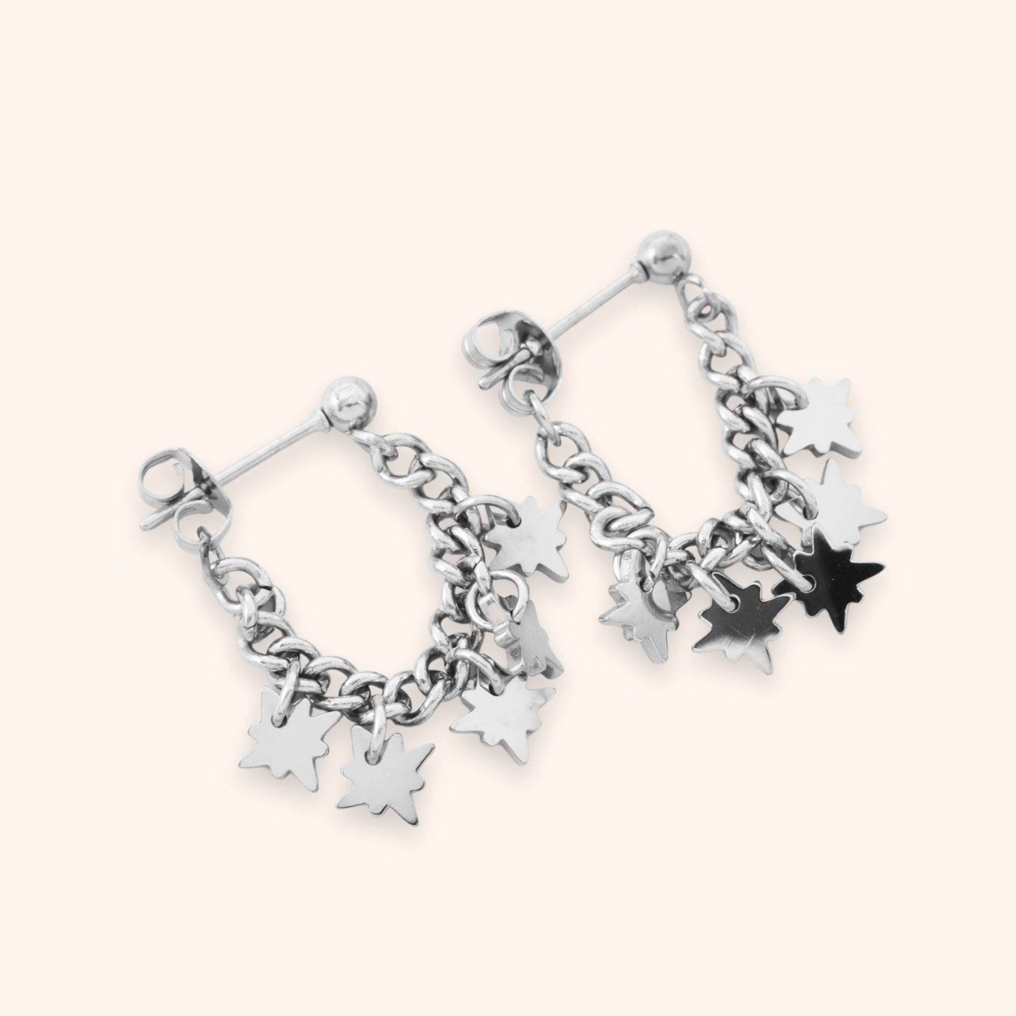Ketting oorstuds sterretjes