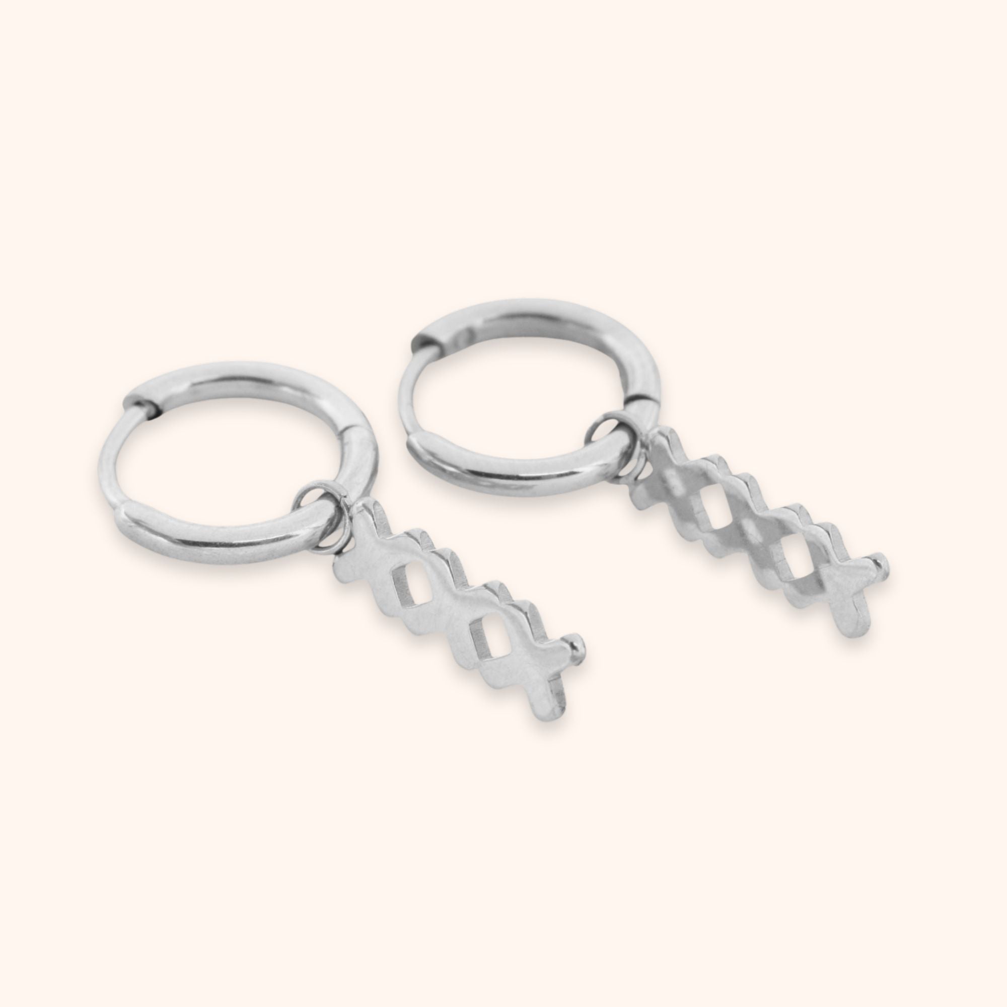 oorringen amsterdam 3 kruizen zilver xxx