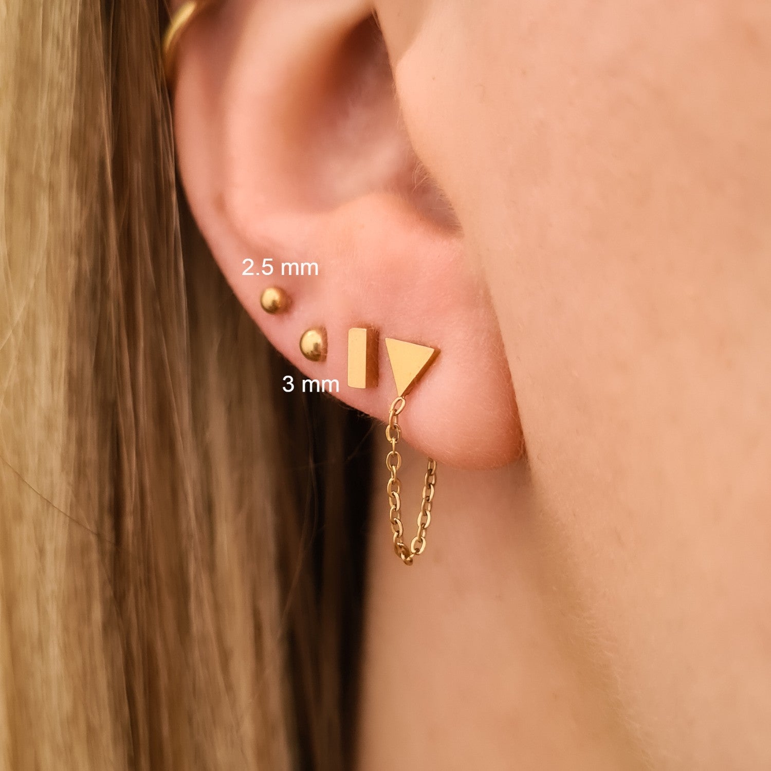 Basic ronde oorknopjes 2.5 mm