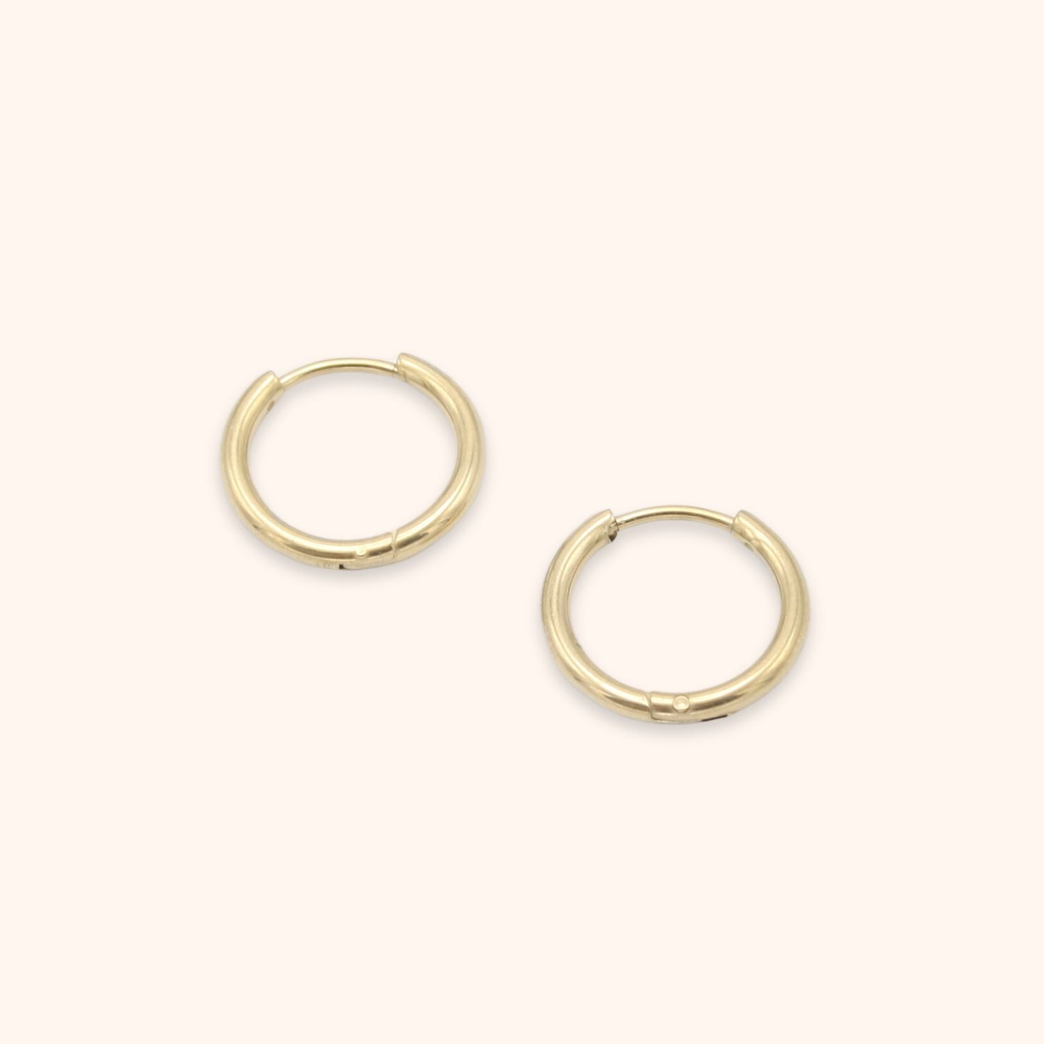 10 mm oorringen goud stainless steel