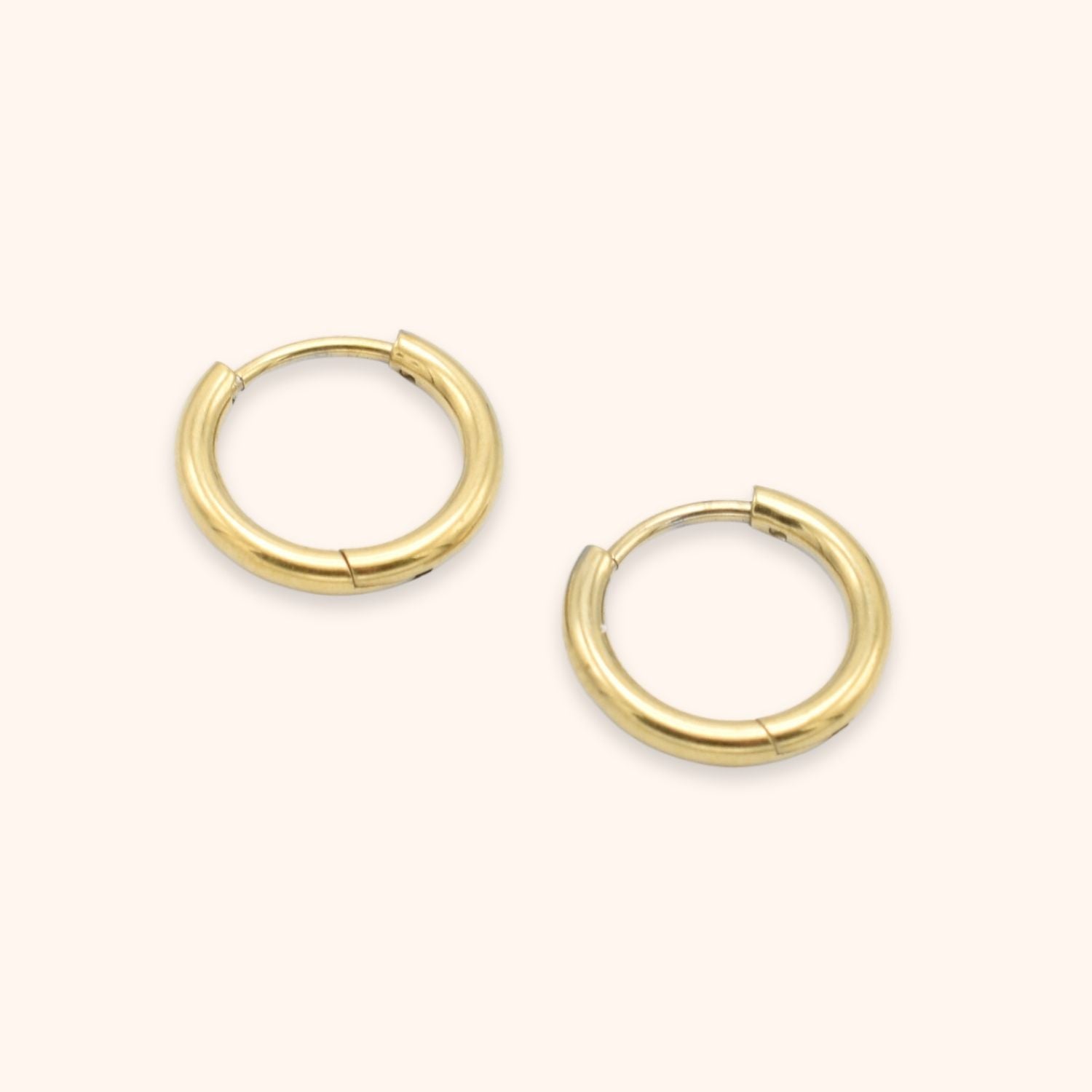 10 mm hoops goud stainless steel