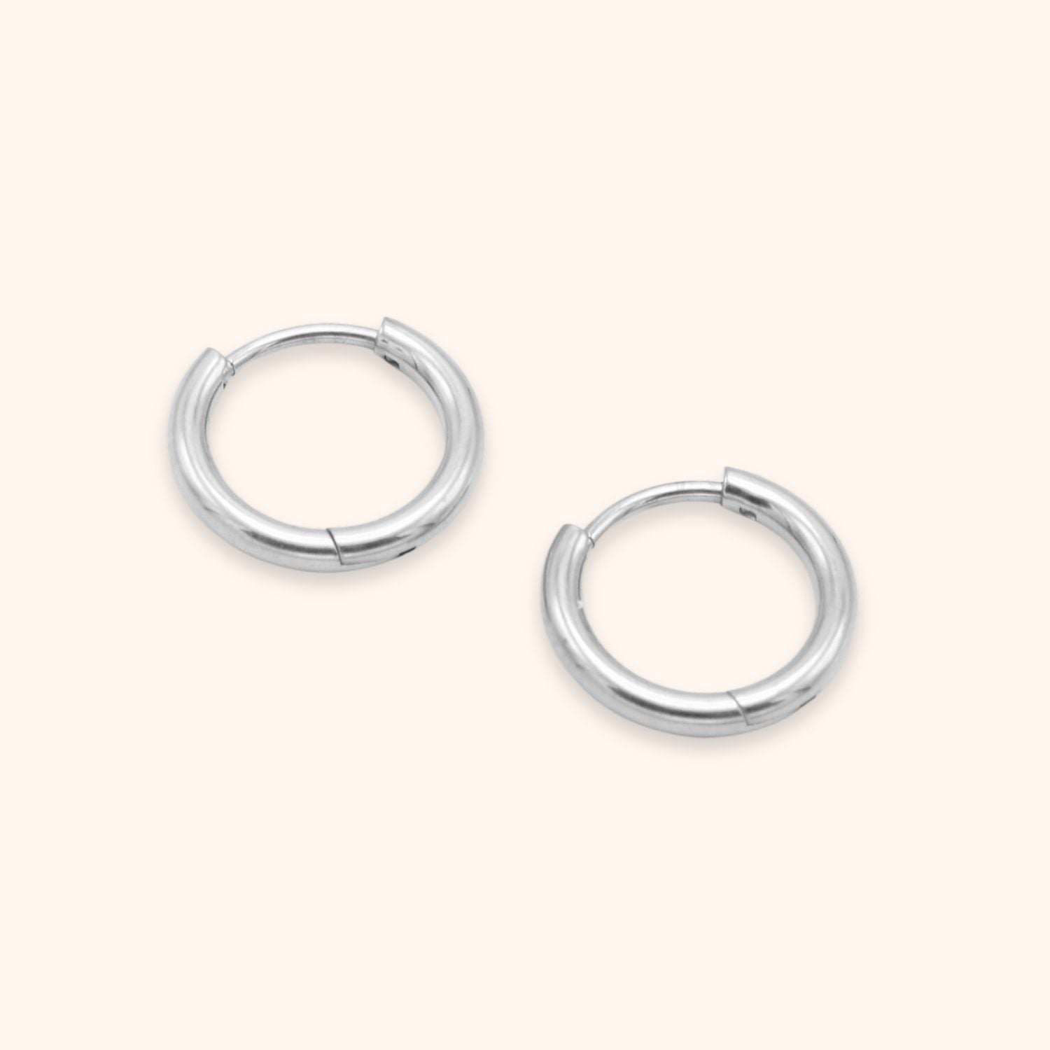 10 mm hoops zilver stainless steel