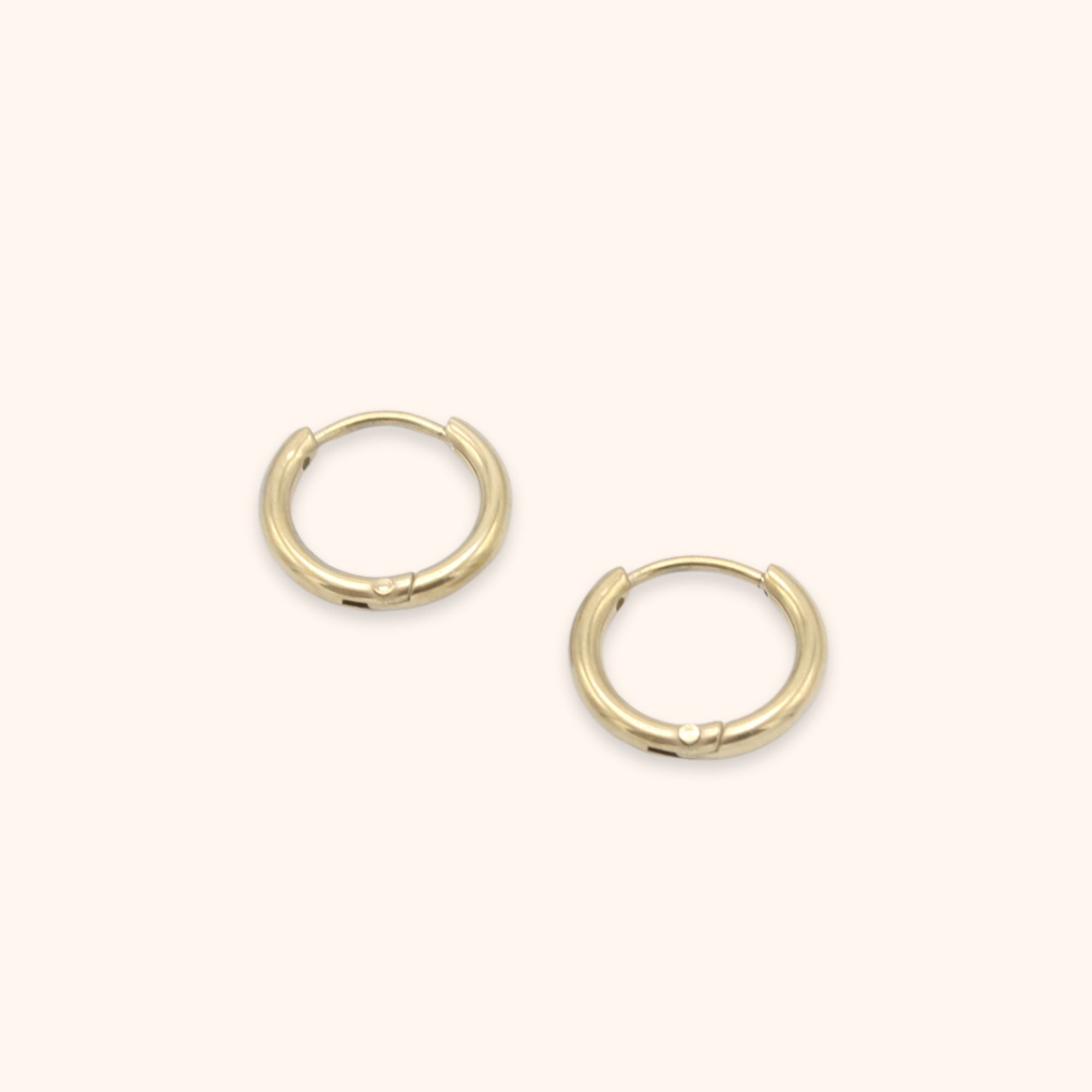kleine oorringen 8 mm goud rvs