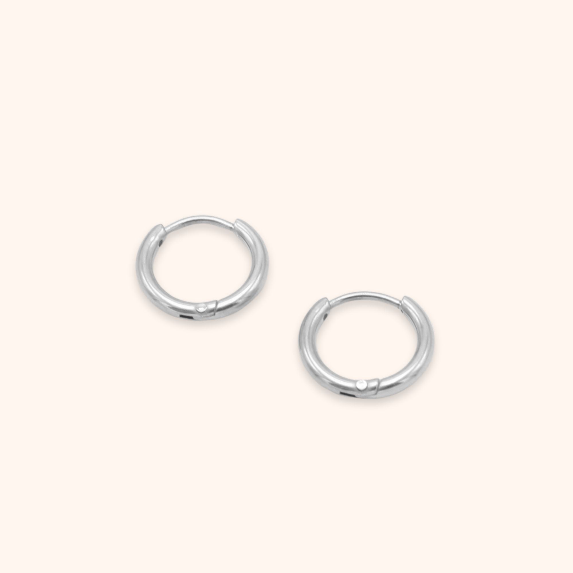 kleine hoops zilver 8 mm stainless steel
