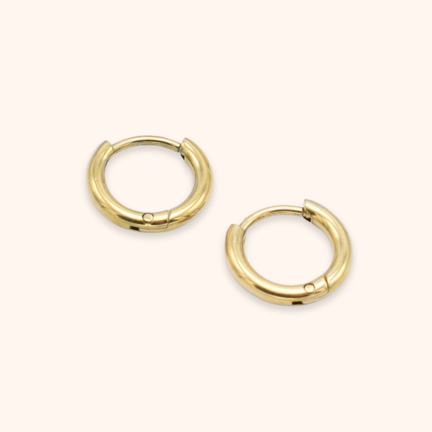 kleine hoops 8 mm goud stainless steel