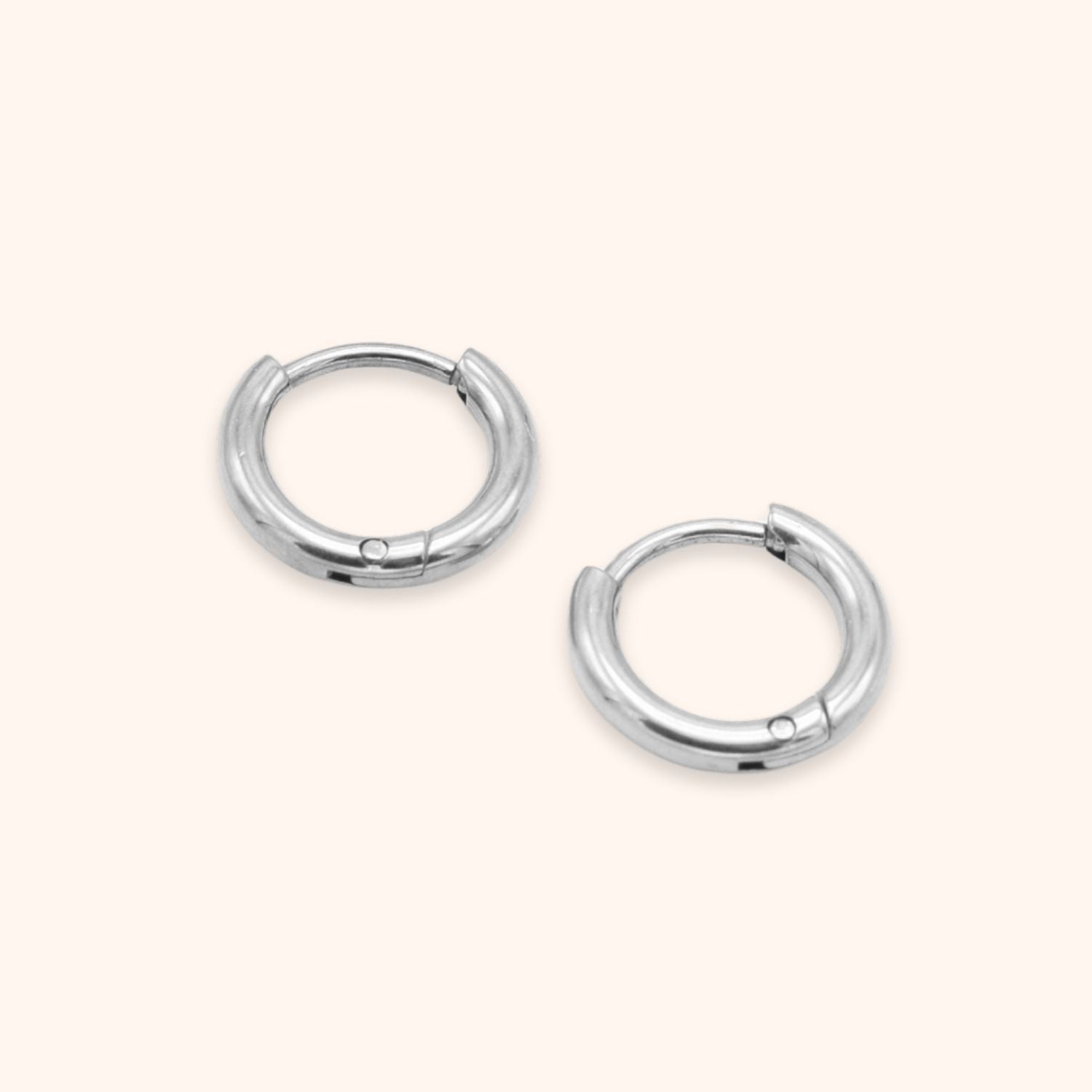 kleine hoops 8 mm zilver stainless steel