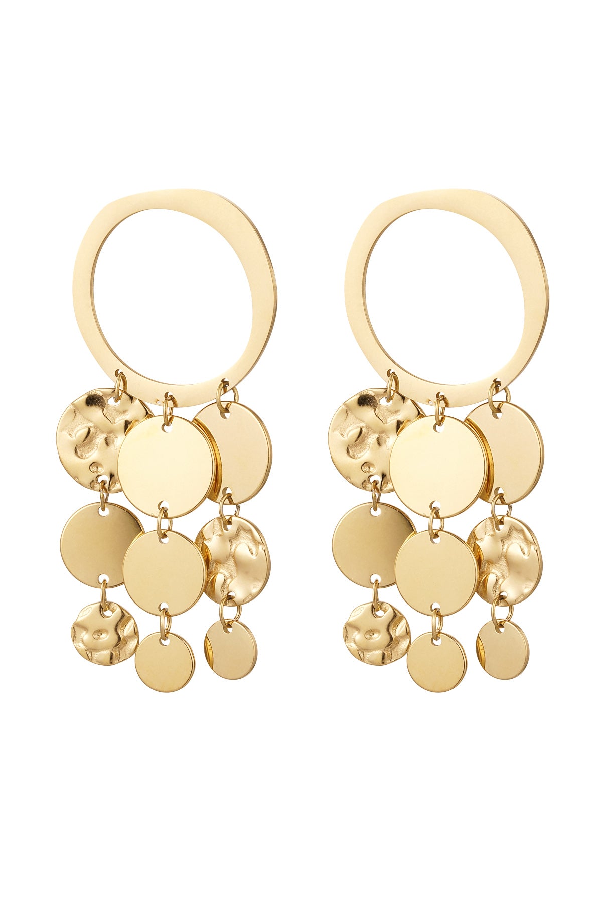 Heart earrings beige