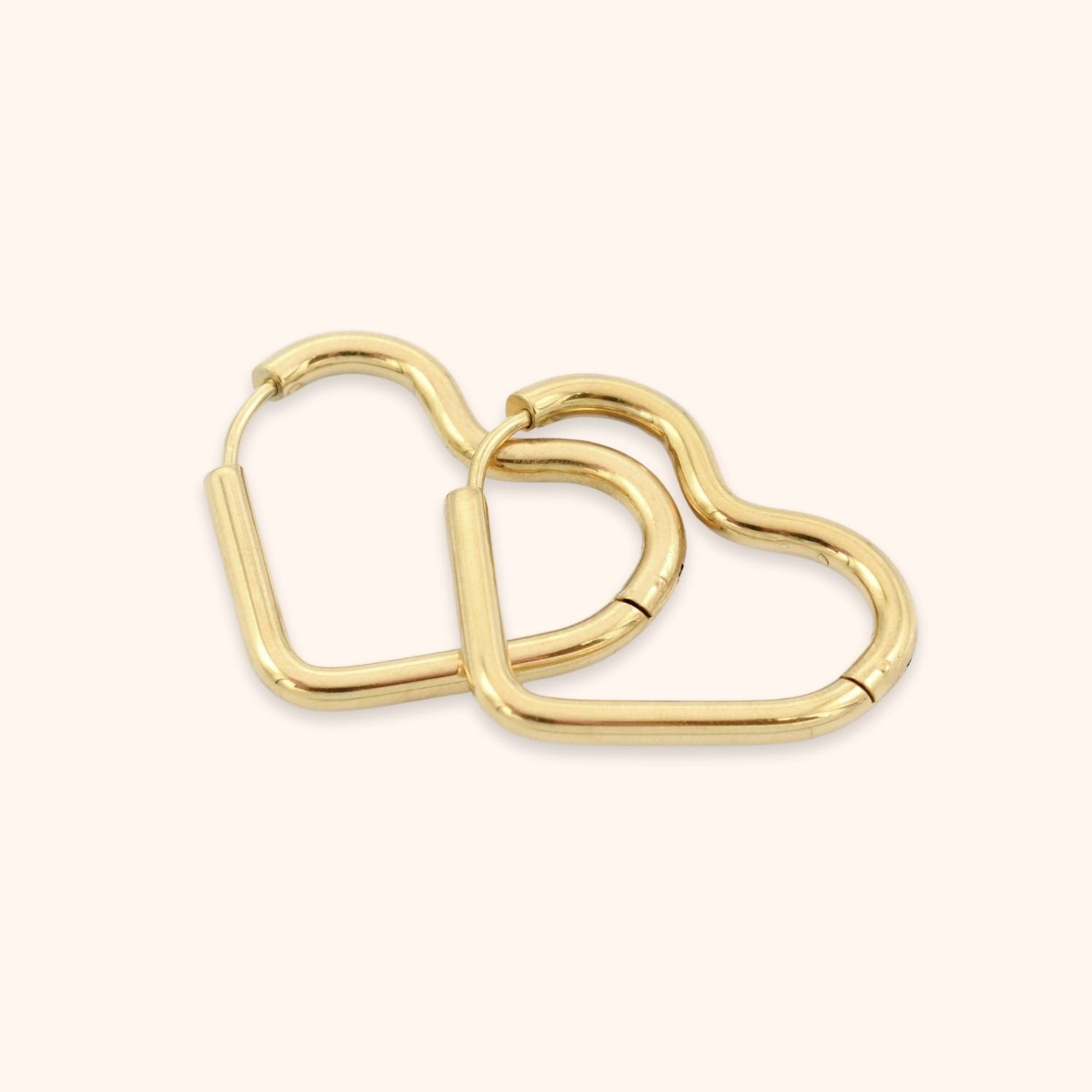 Hartvormige hoops goud