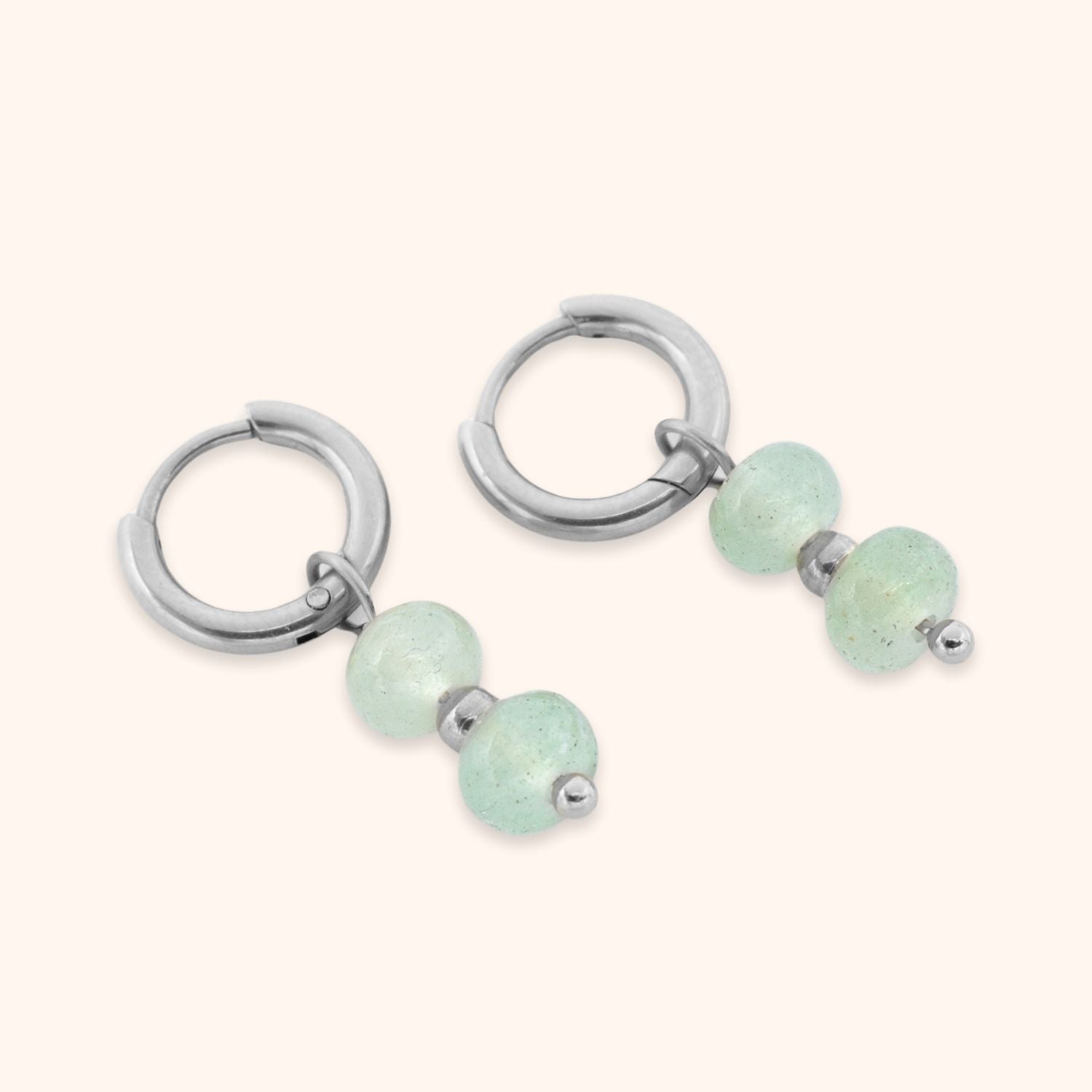 Aventurijn-hoops-kralen-zilver-stainless-steel