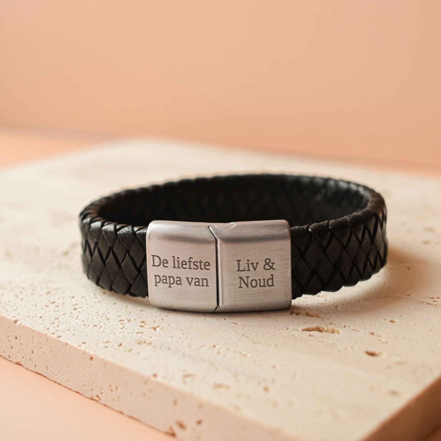 Leren armband heren namen