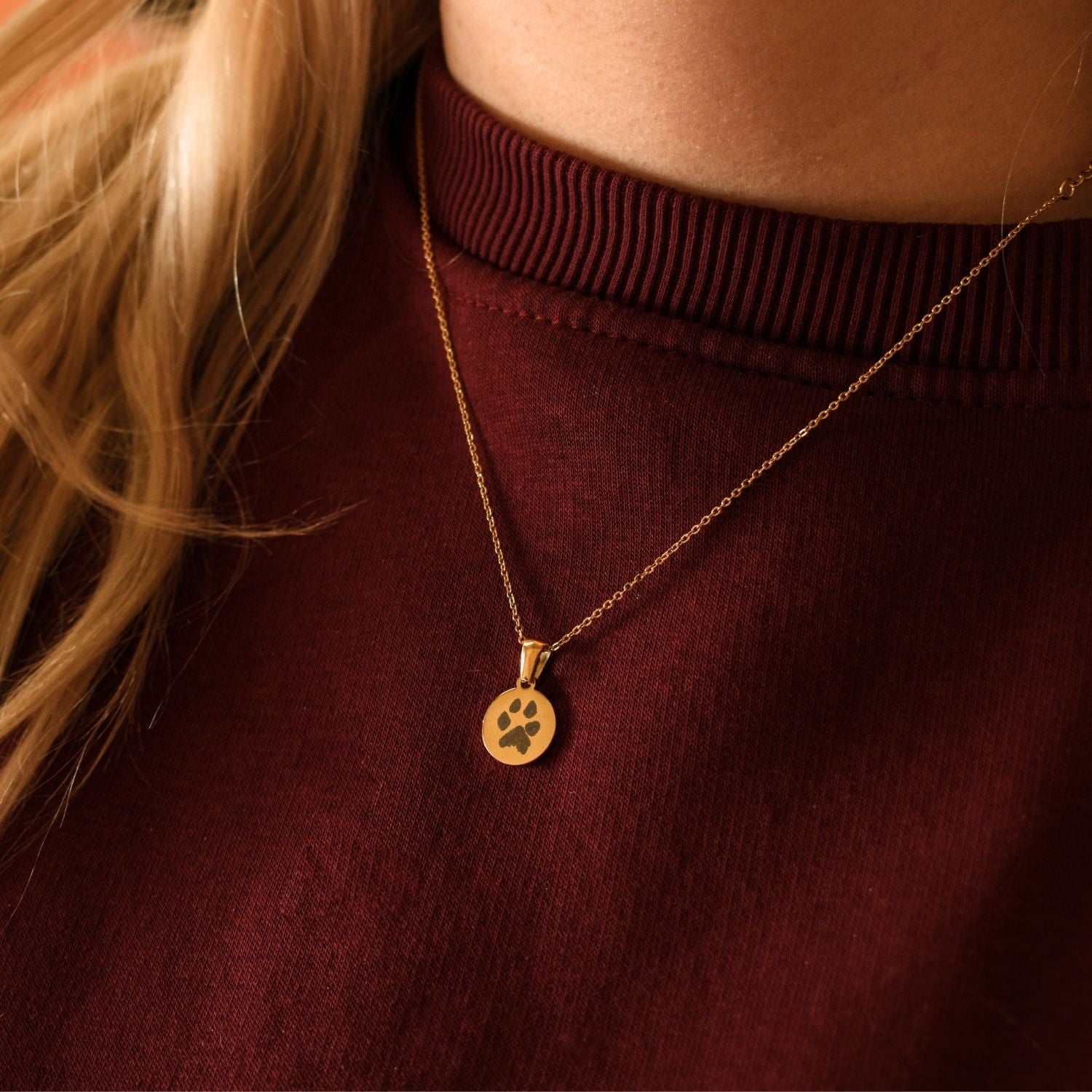 Ketting pootafdruk hanger