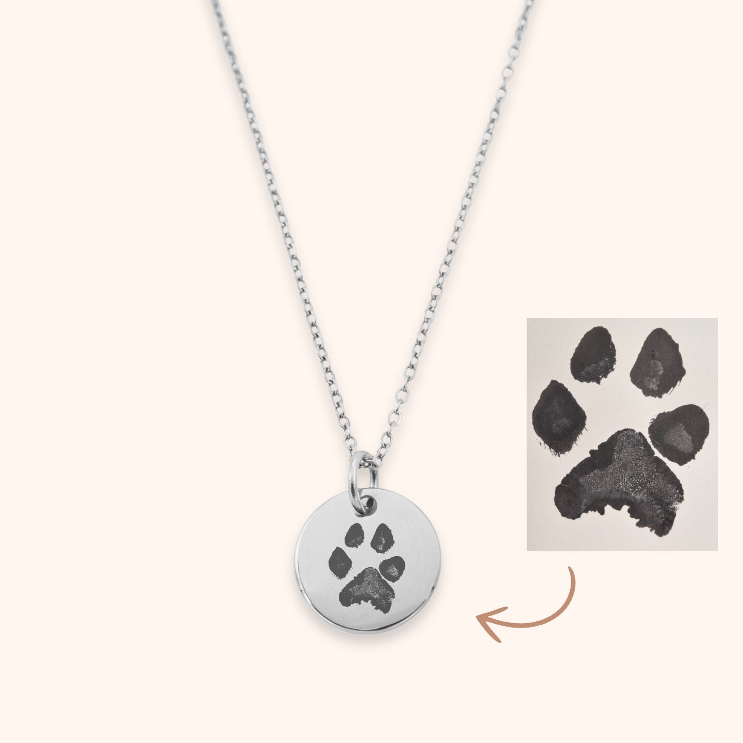 Pootafdruk ketting kleine hanger